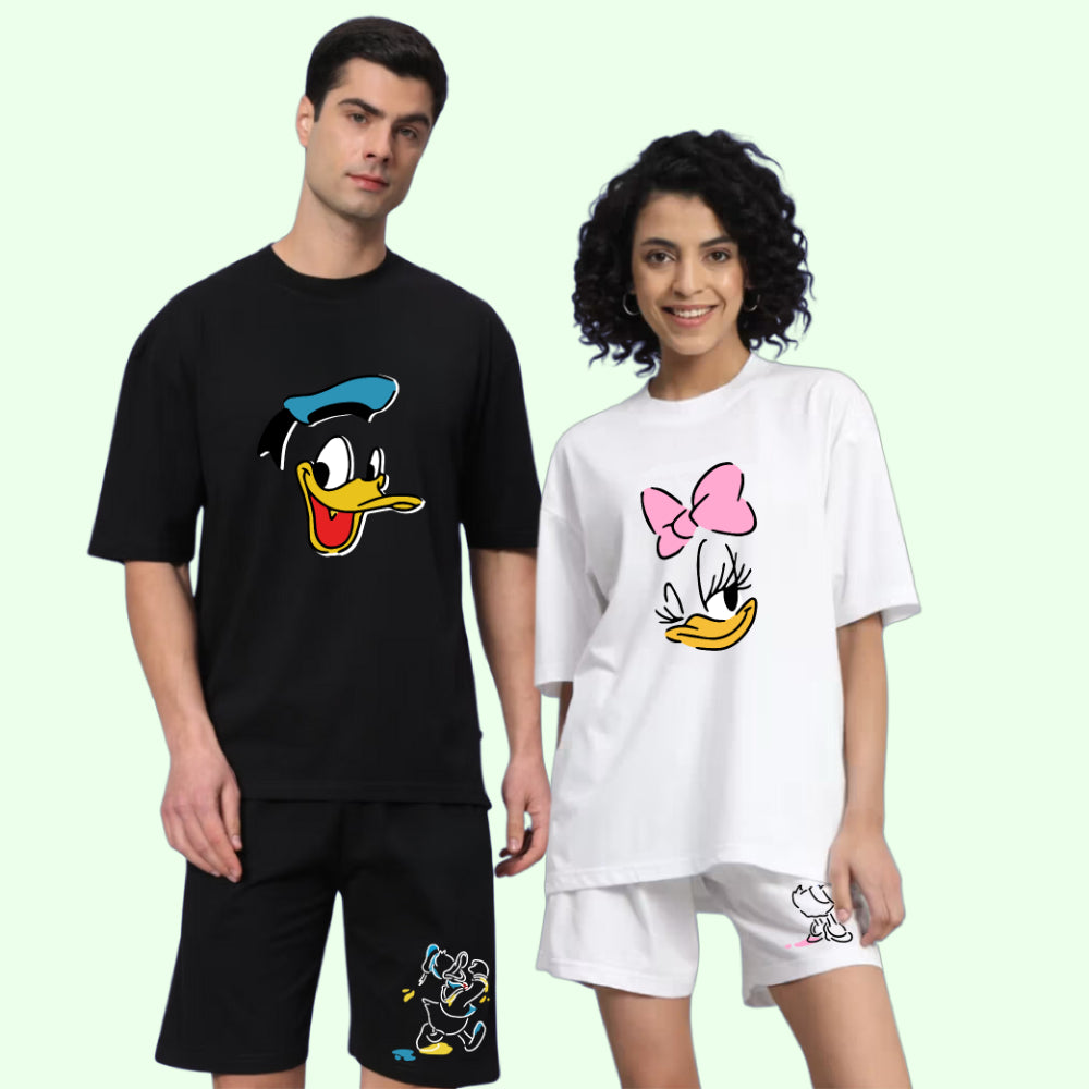 Donald and daisy duck couple shirts on sale