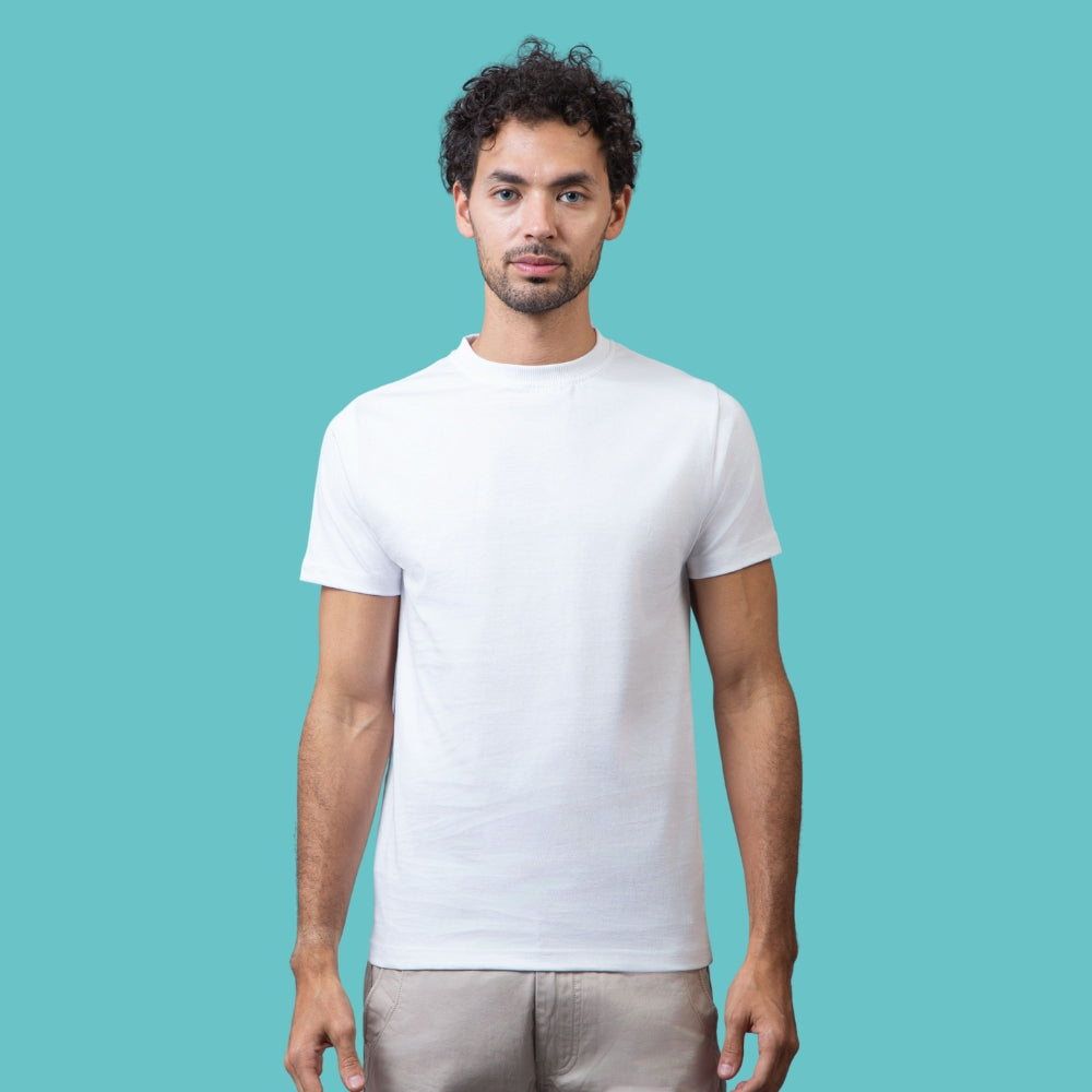 Classic Comfort: Premium White Unisex Cotton T-Shirt