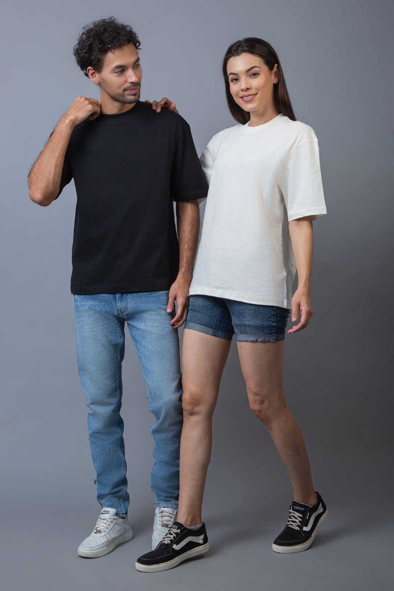 Essential Oversized Couple T-Shirts (Pack of 2)