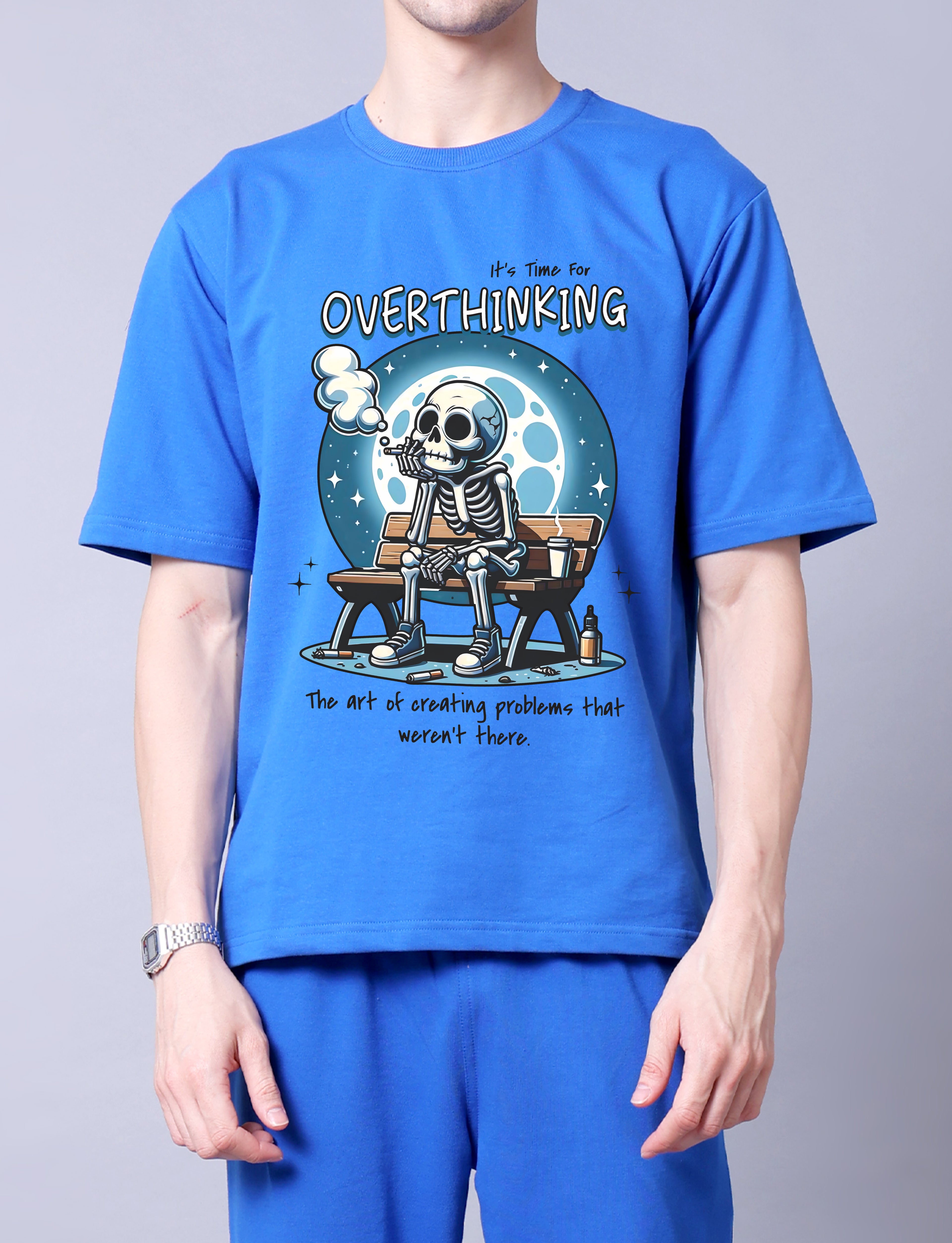 Overthinker Men Co-Ord Set - Oversized Tee With Jogger