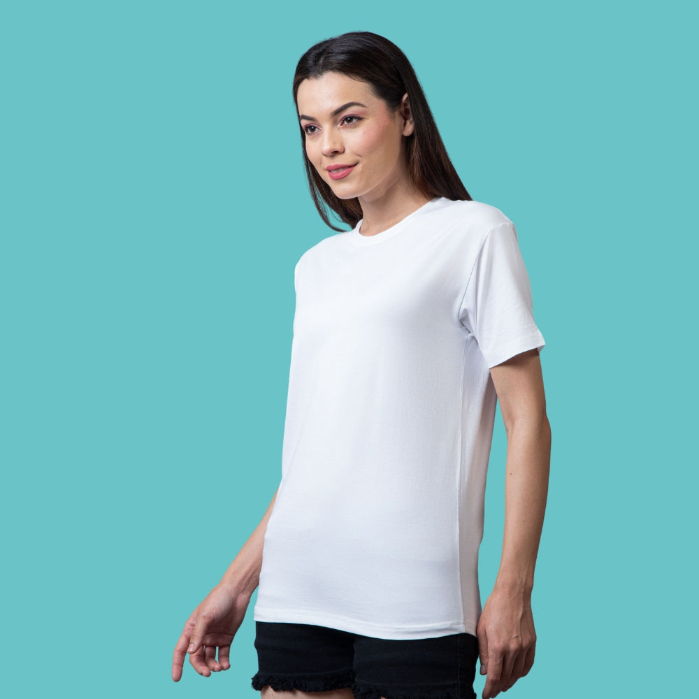 Classic Comfort: Premium White Unisex Cotton T-Shirt