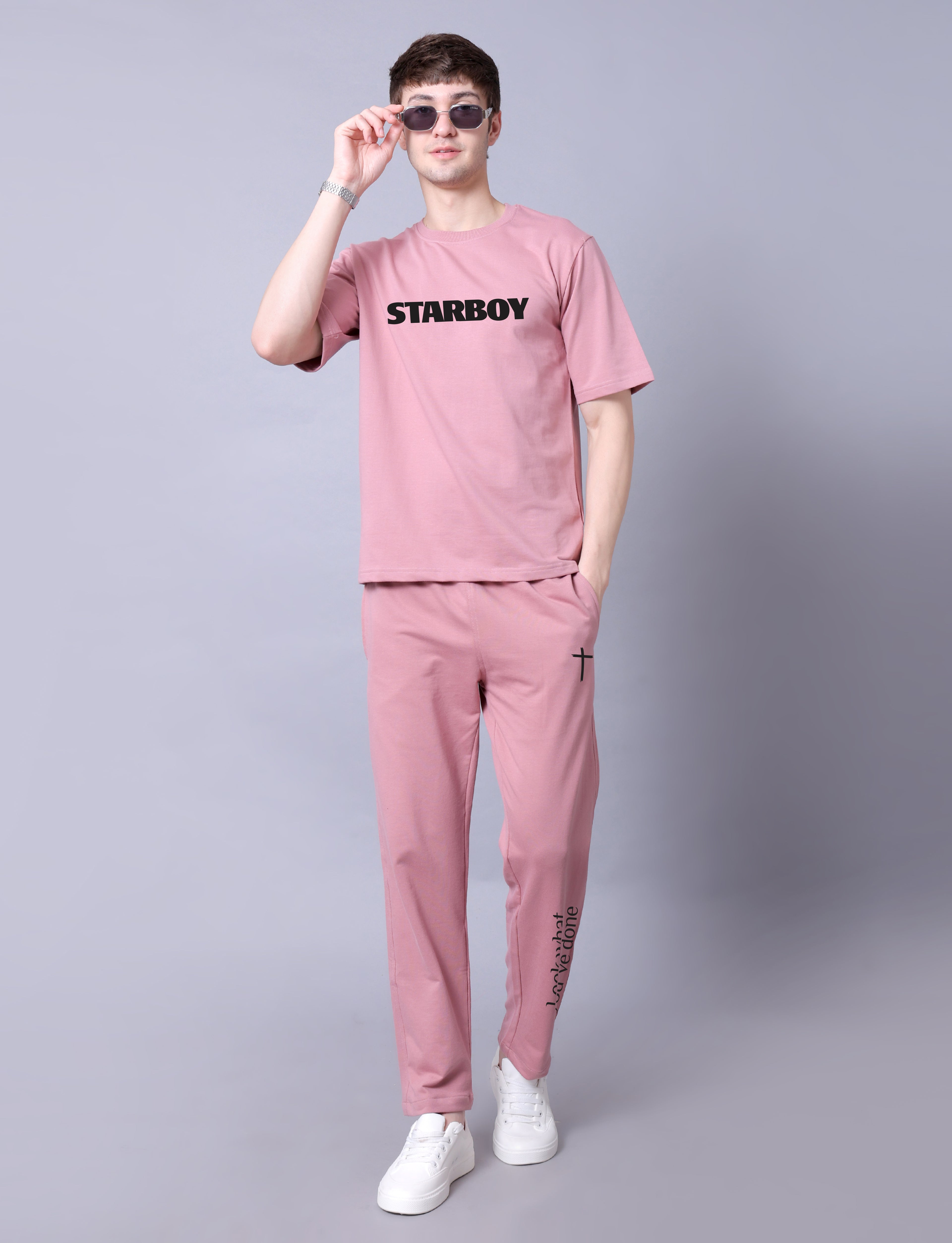 Starboy Men Co-Ord Set - Oversized Tee With Jogger