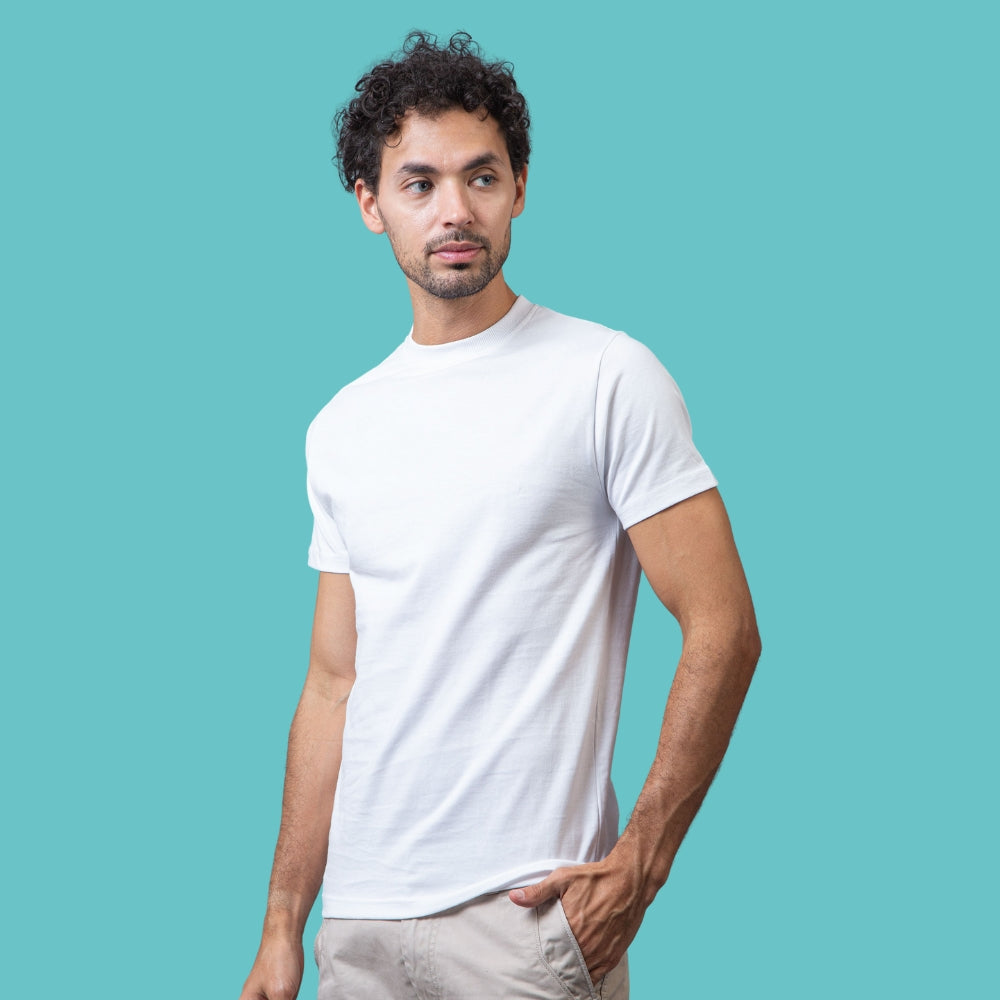 Classic Comfort: Premium White Unisex Cotton T-Shirt