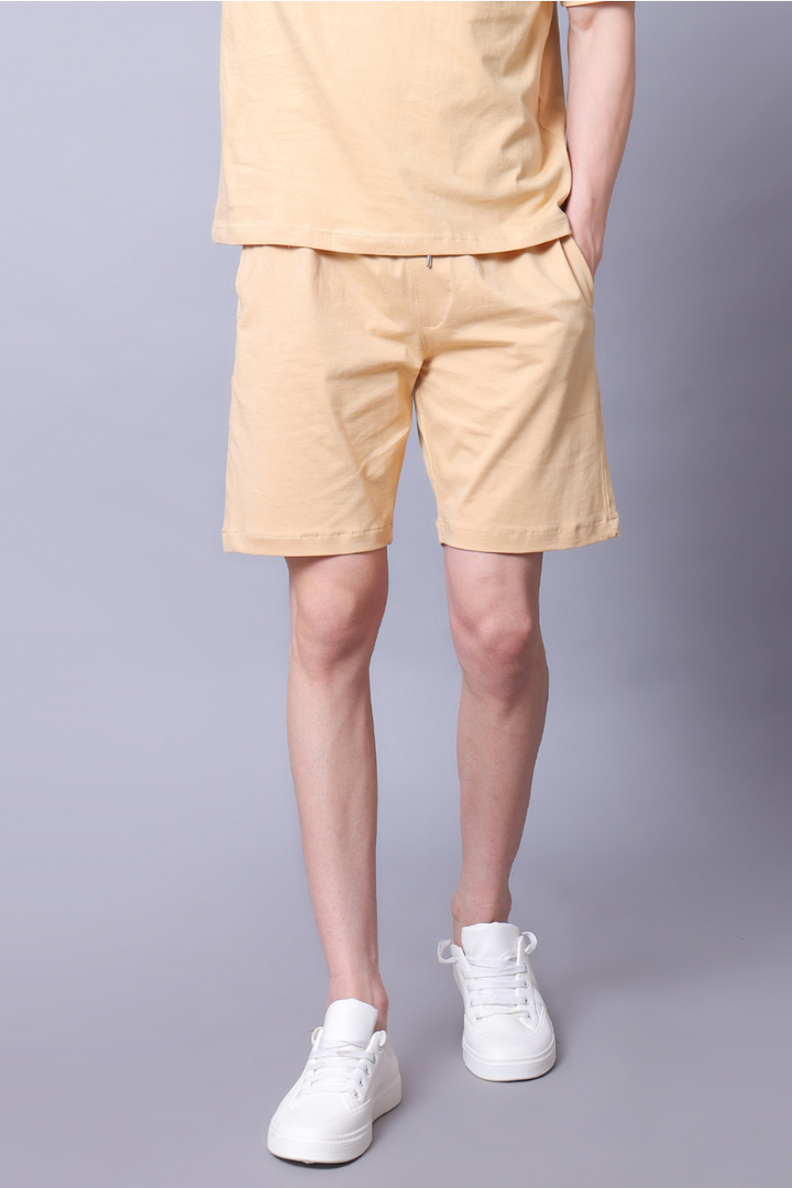 Beige Unisex Shorts