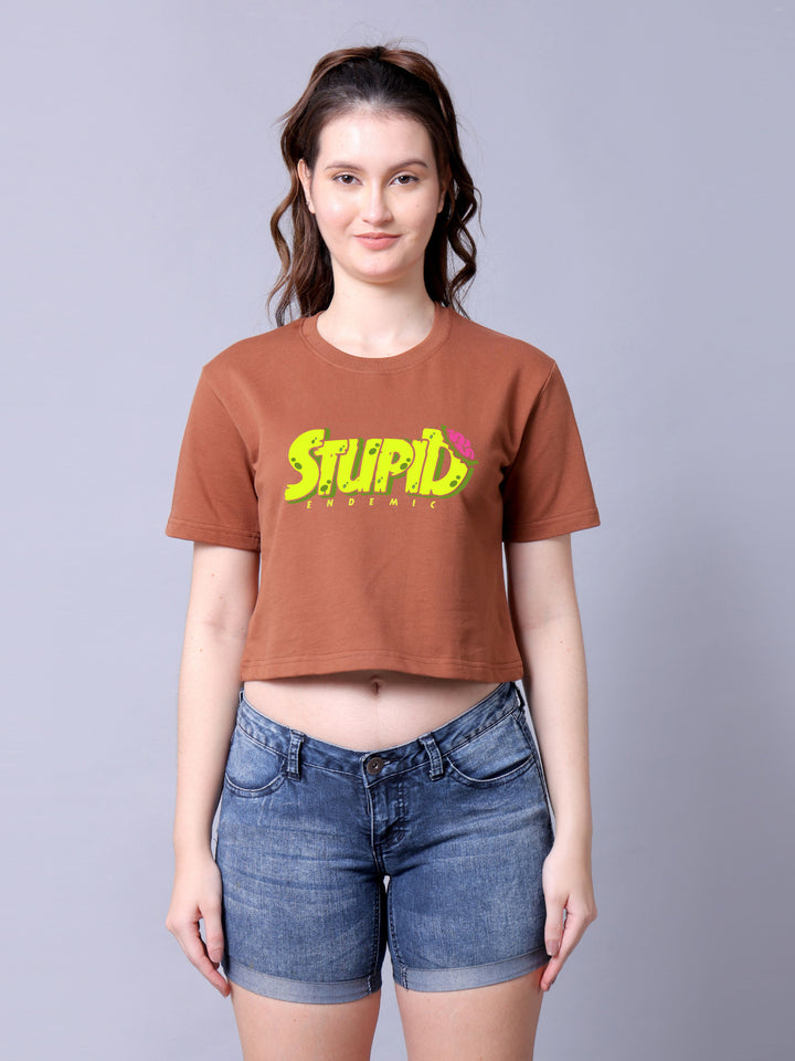 Stupid Endemic Women Crop Top