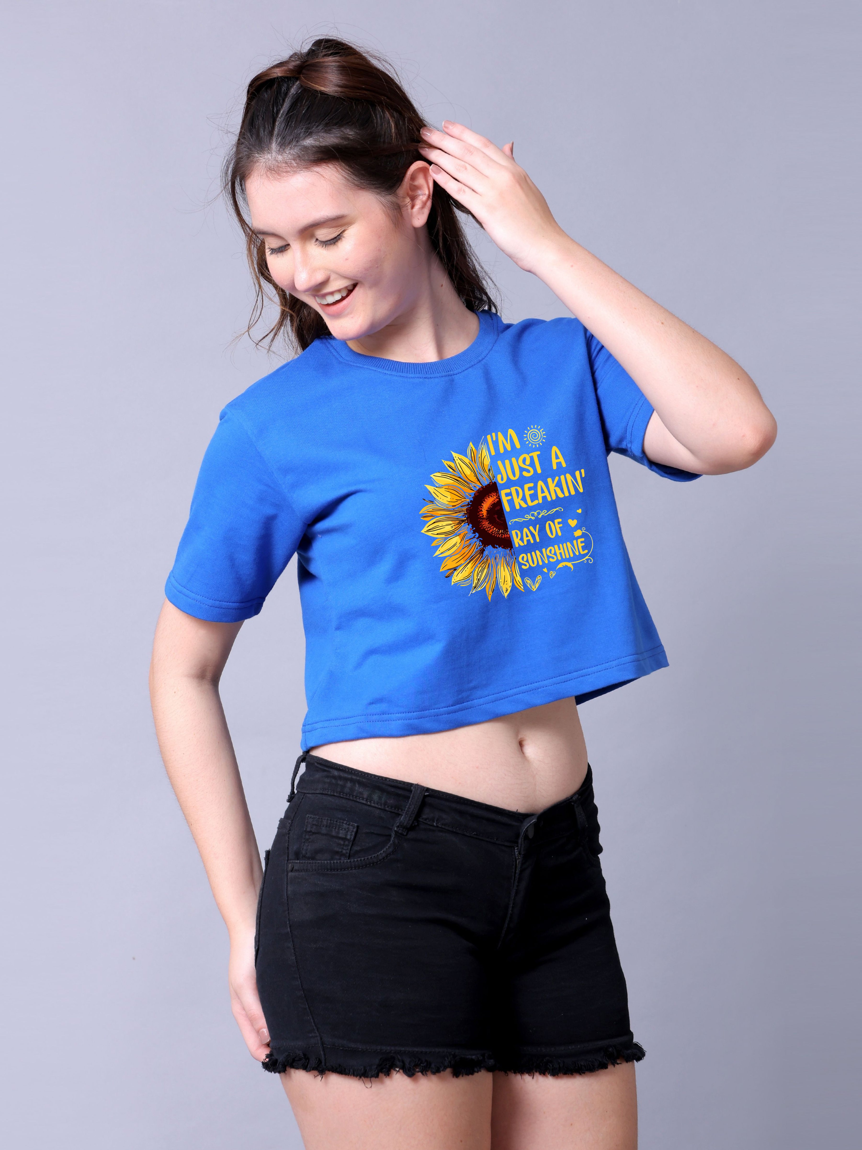 Sunflower Women Crop Top