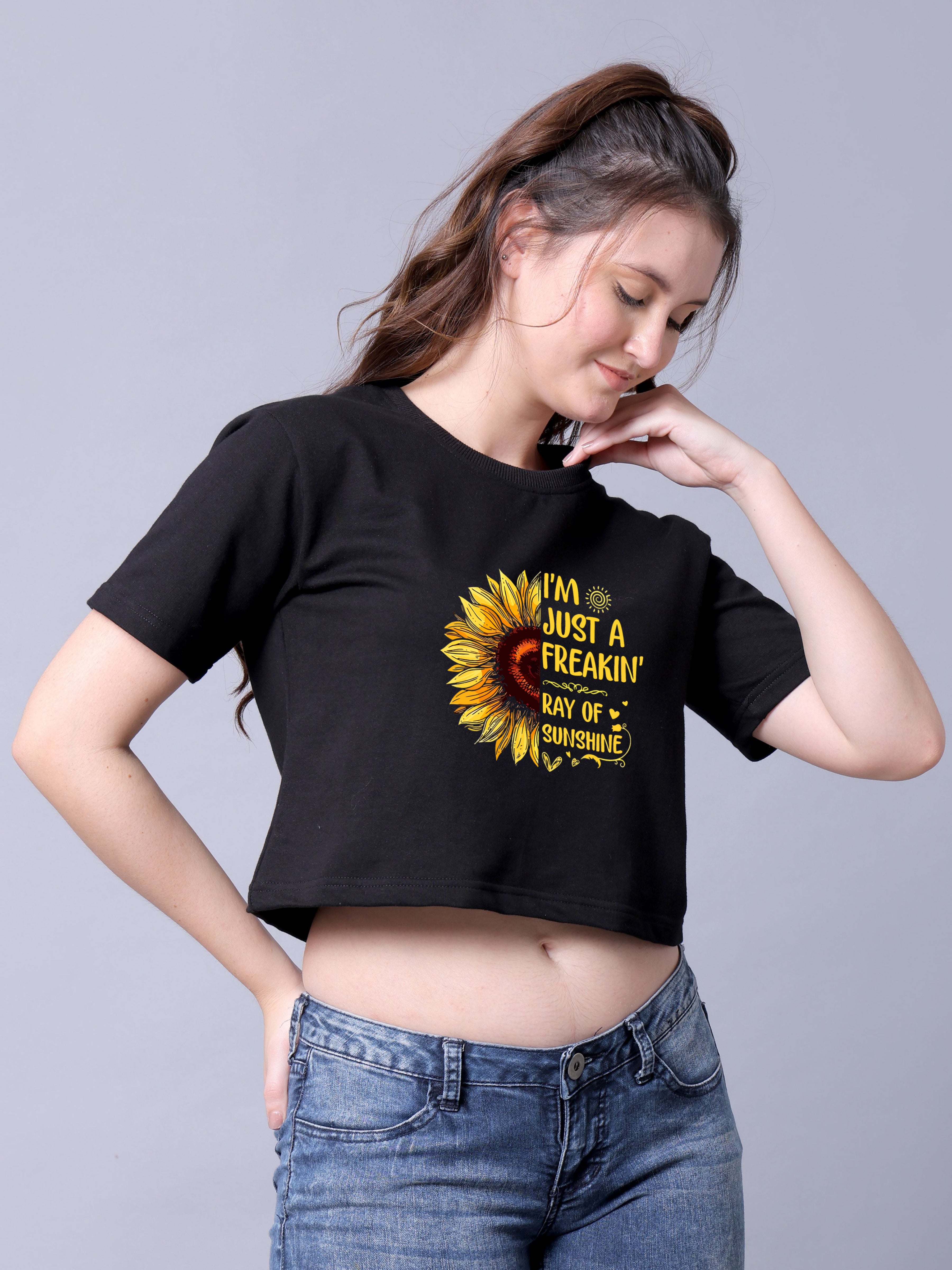 Sunflower Women Crop Top
