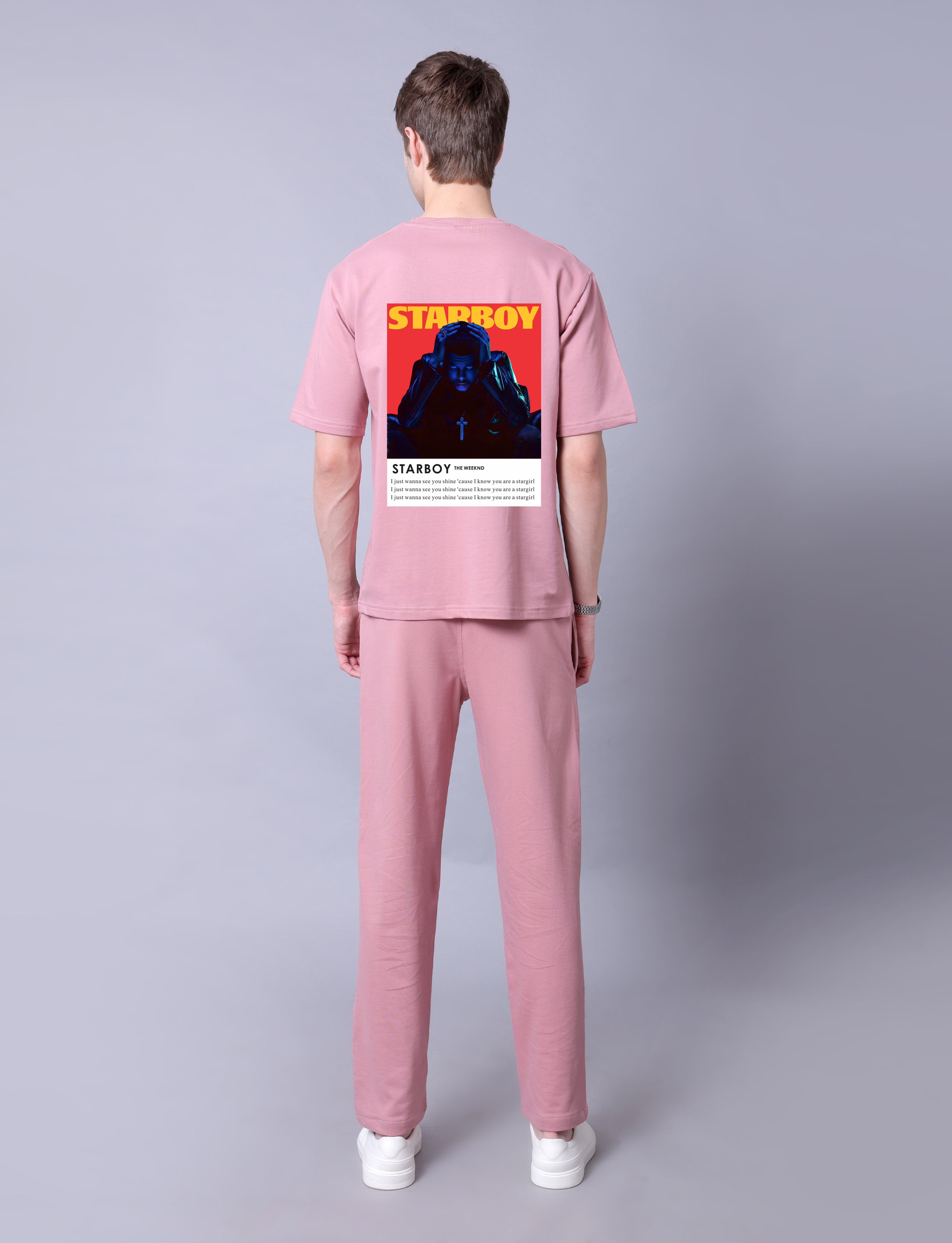 Starboy Men Co-Ord Set - Oversized Tee With Jogger