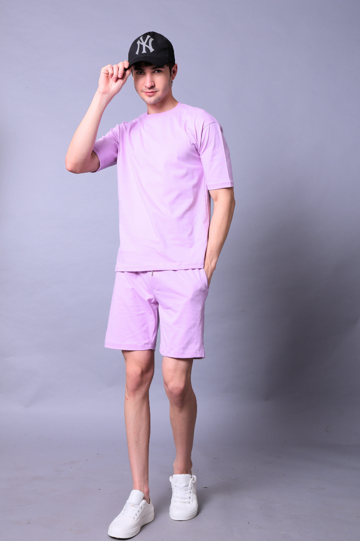 Lilac Unisex Co-Ord Set With Shorts
