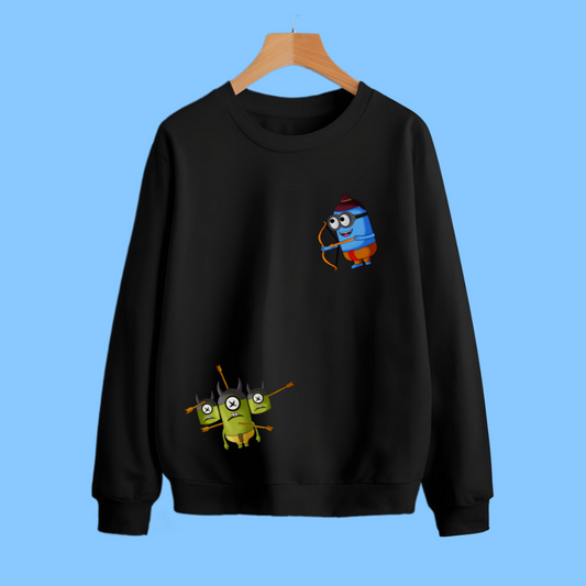 Animated Epic Rivalry Black Unisex Sweatshirt