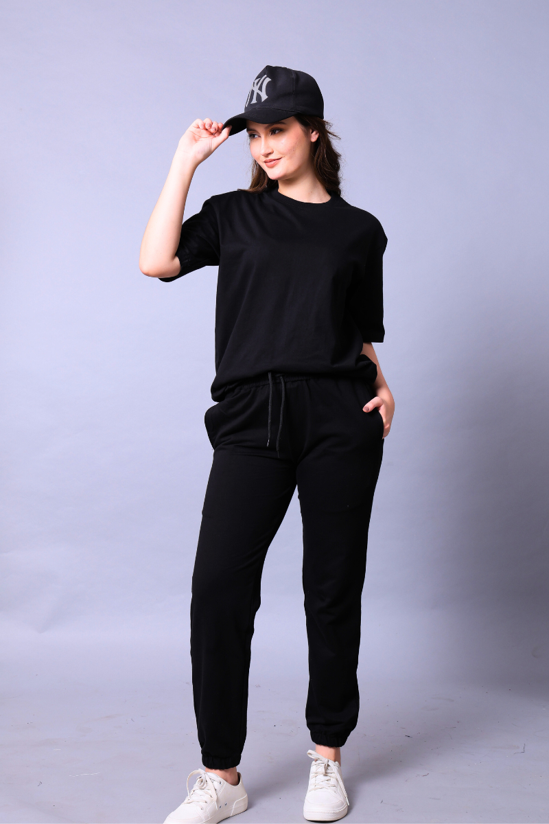 Black Unisex Co-Ord Set With Joggers