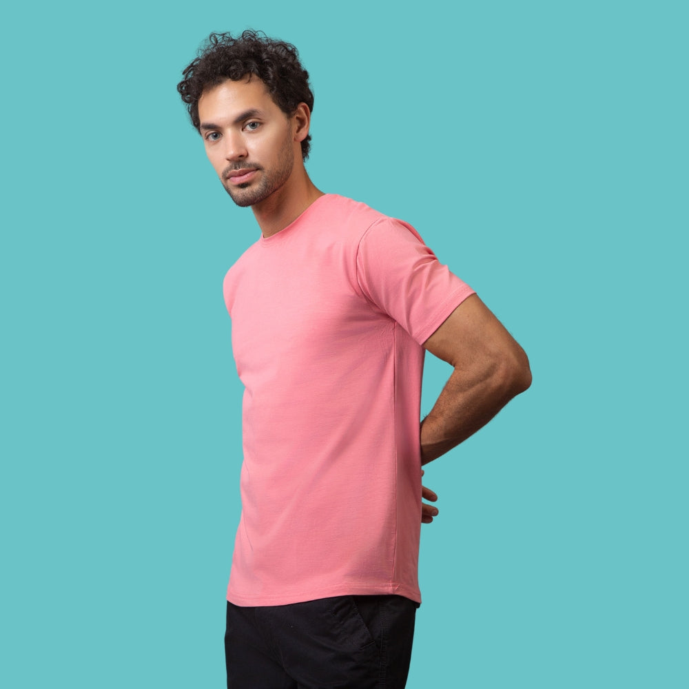 Classic Comfort: Peach Unisex Cotton T-Shirt