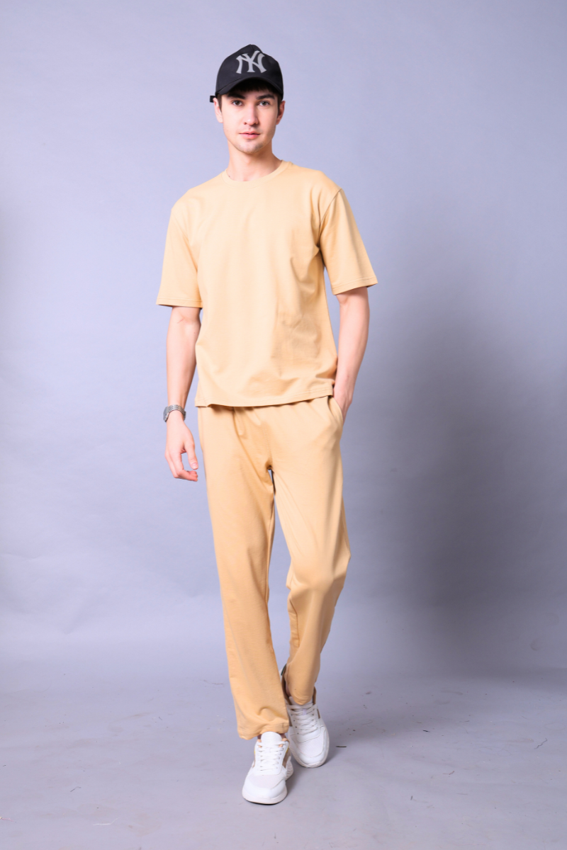 Beige Unisex Co-Ord Set With  Joggers