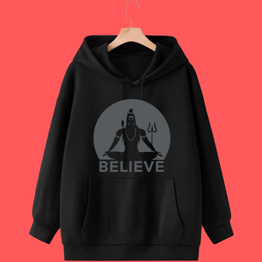 Divine Silhouette - Lord Shiva Black Unisex Hoodie