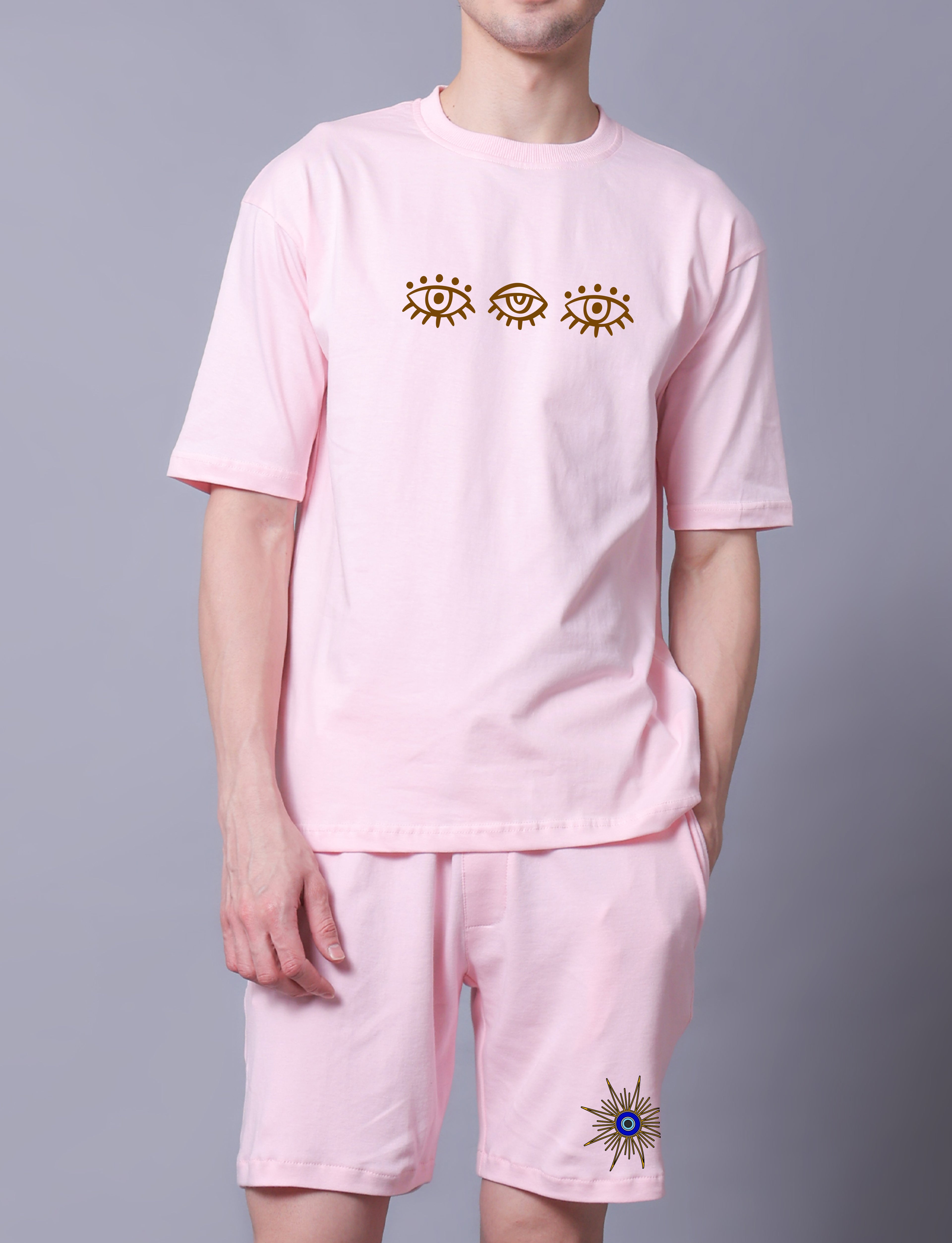 Eyes Mens Co-Ord Set With Shorts