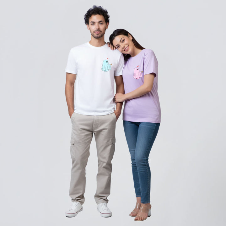 Haunt & Hearts Couple Unisex Tees - Pack of 2