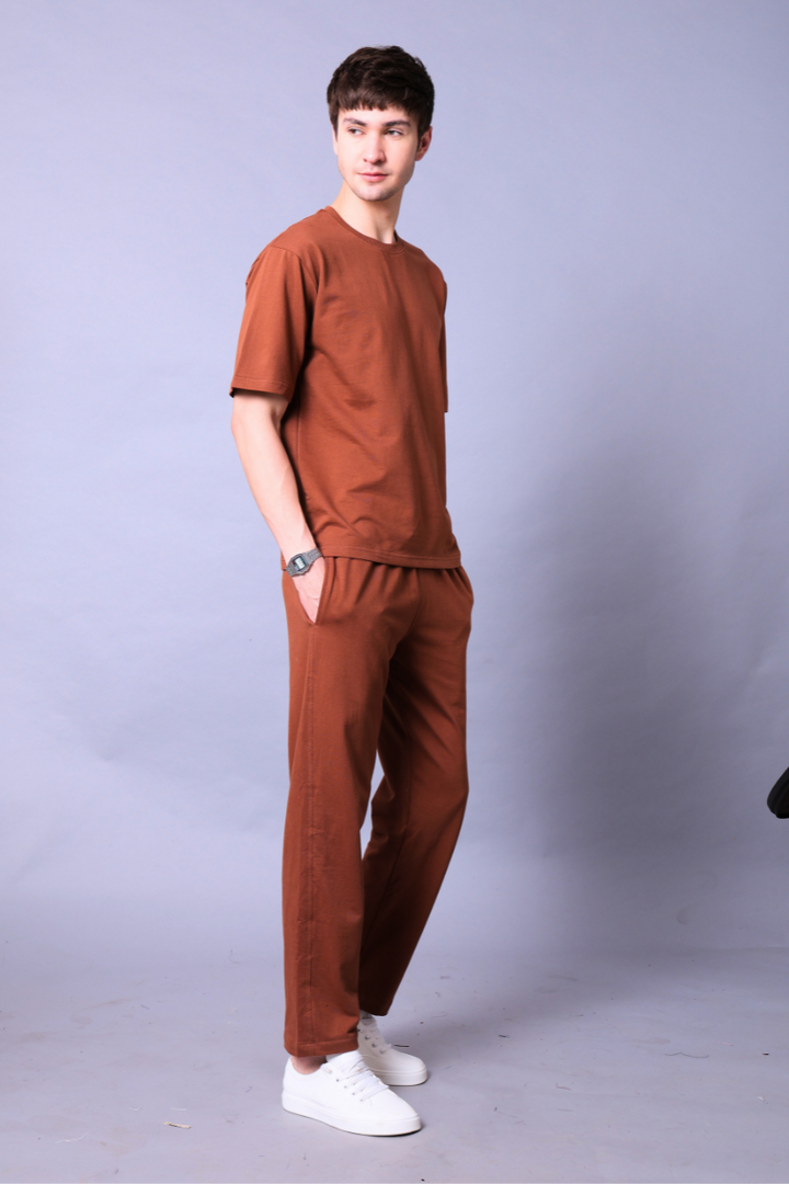 Mocha Mousse Unisex Co-Ord Set With Joggers