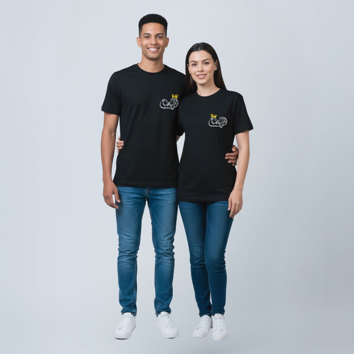 Royal Crest Lion Couple Unisex Tees - Pack of 2