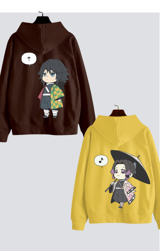 Demon Slayer Edition Oversized Drop Shoulder Hoodies - Pack of 2