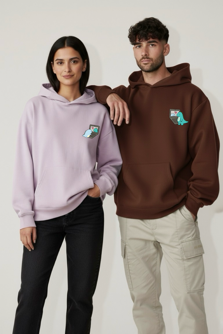 Long Distance Call Oversized Drop Shoulder Hoodies - Pack of 2