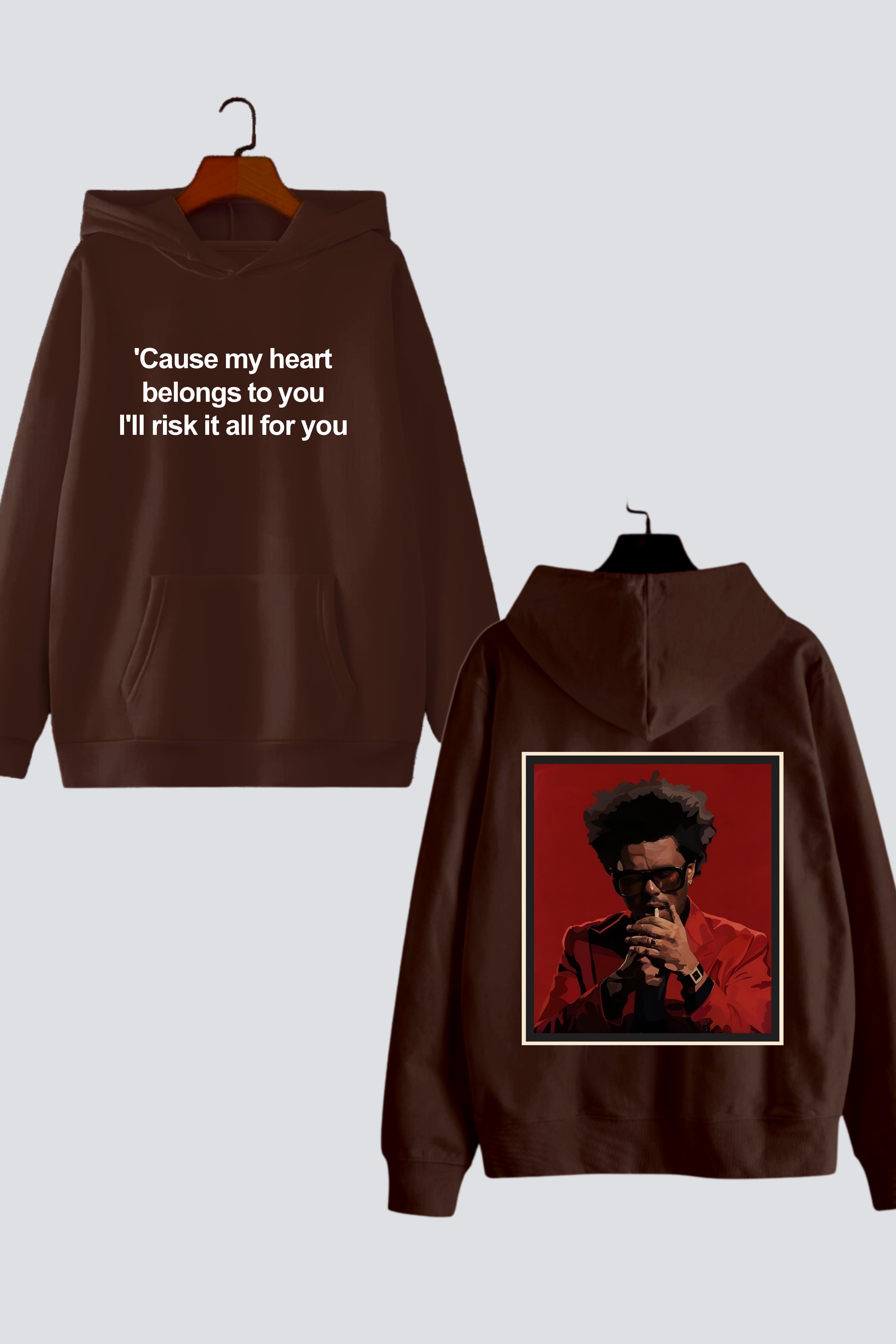 "Weekend Vibes" Oversized Drop-Shoulder Hoodie