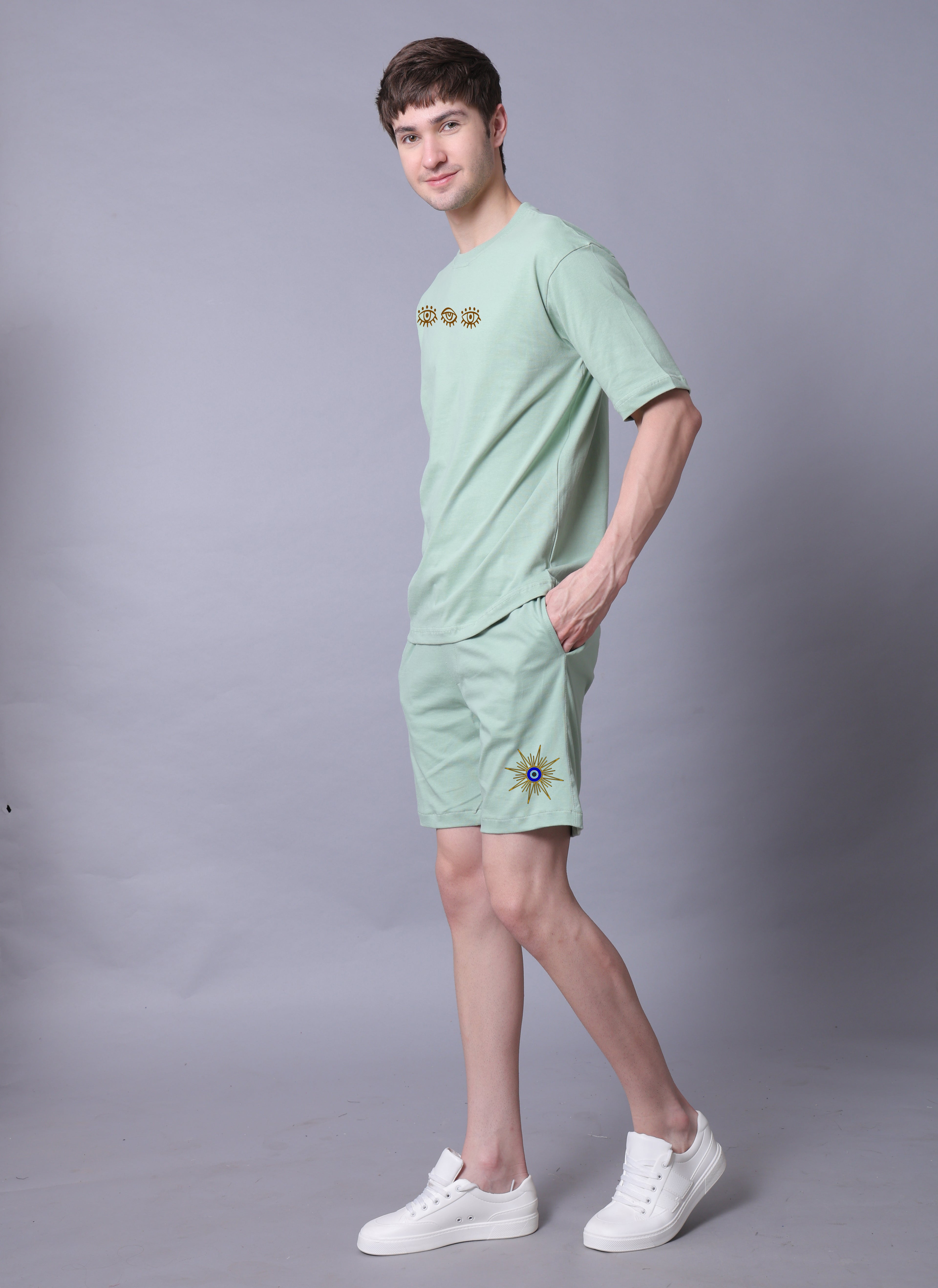 Eyes Mens Co-Ord Set With Shorts