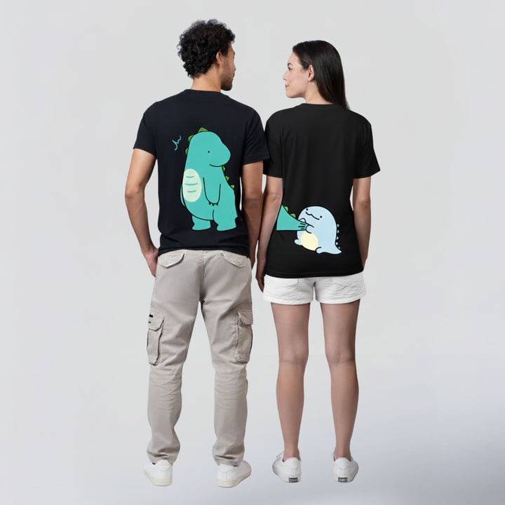 Dino Duo Couple Unisex Tees - Pack of 2