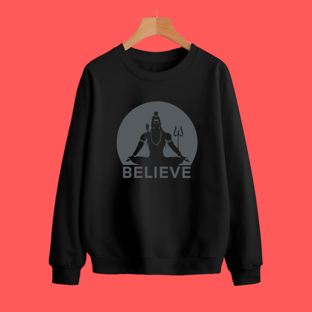 Divine Silhouette - Lord Shiva Black Unisex Sweatshirt