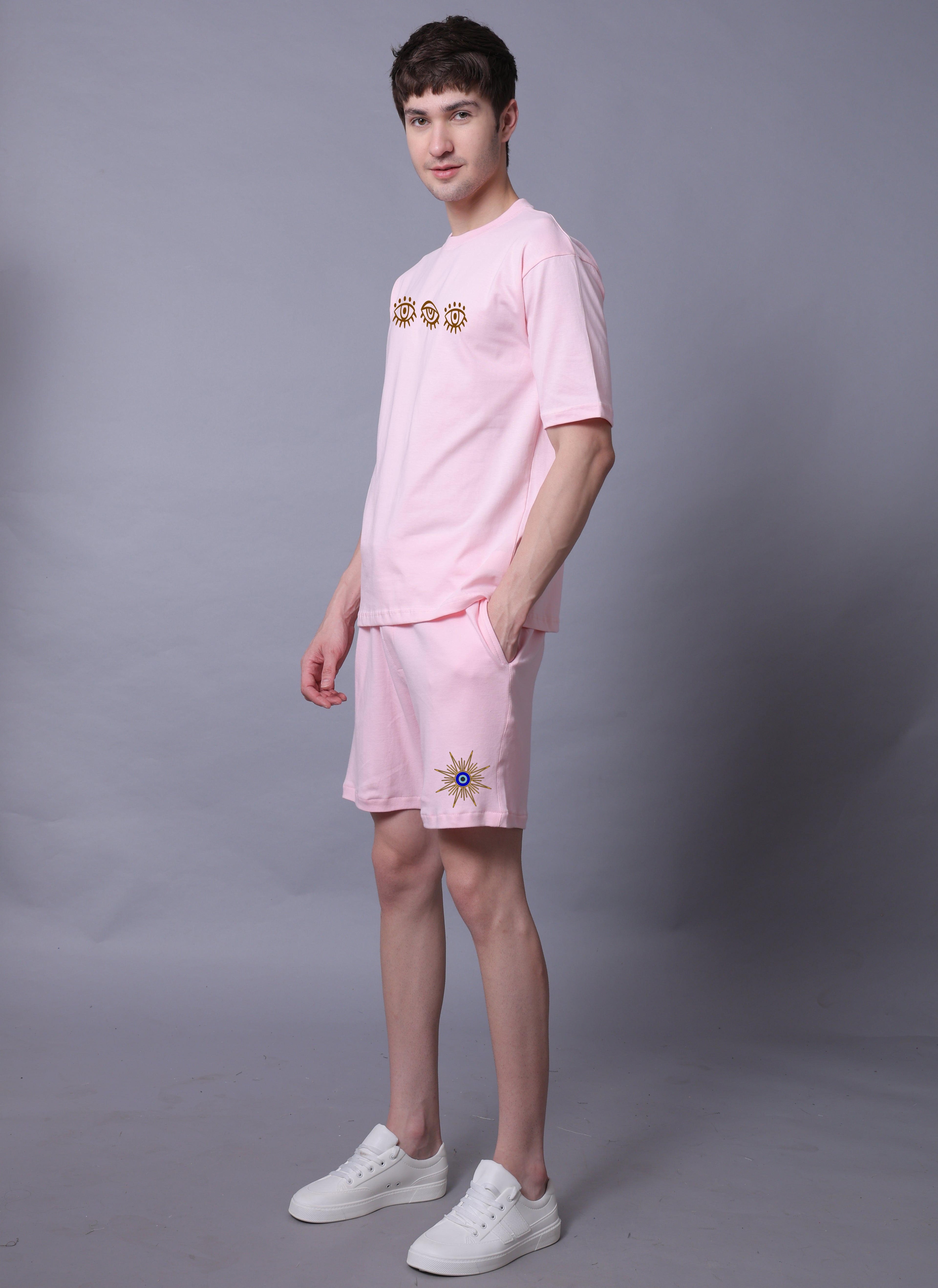 Eyes Mens Co-Ord Set With Shorts
