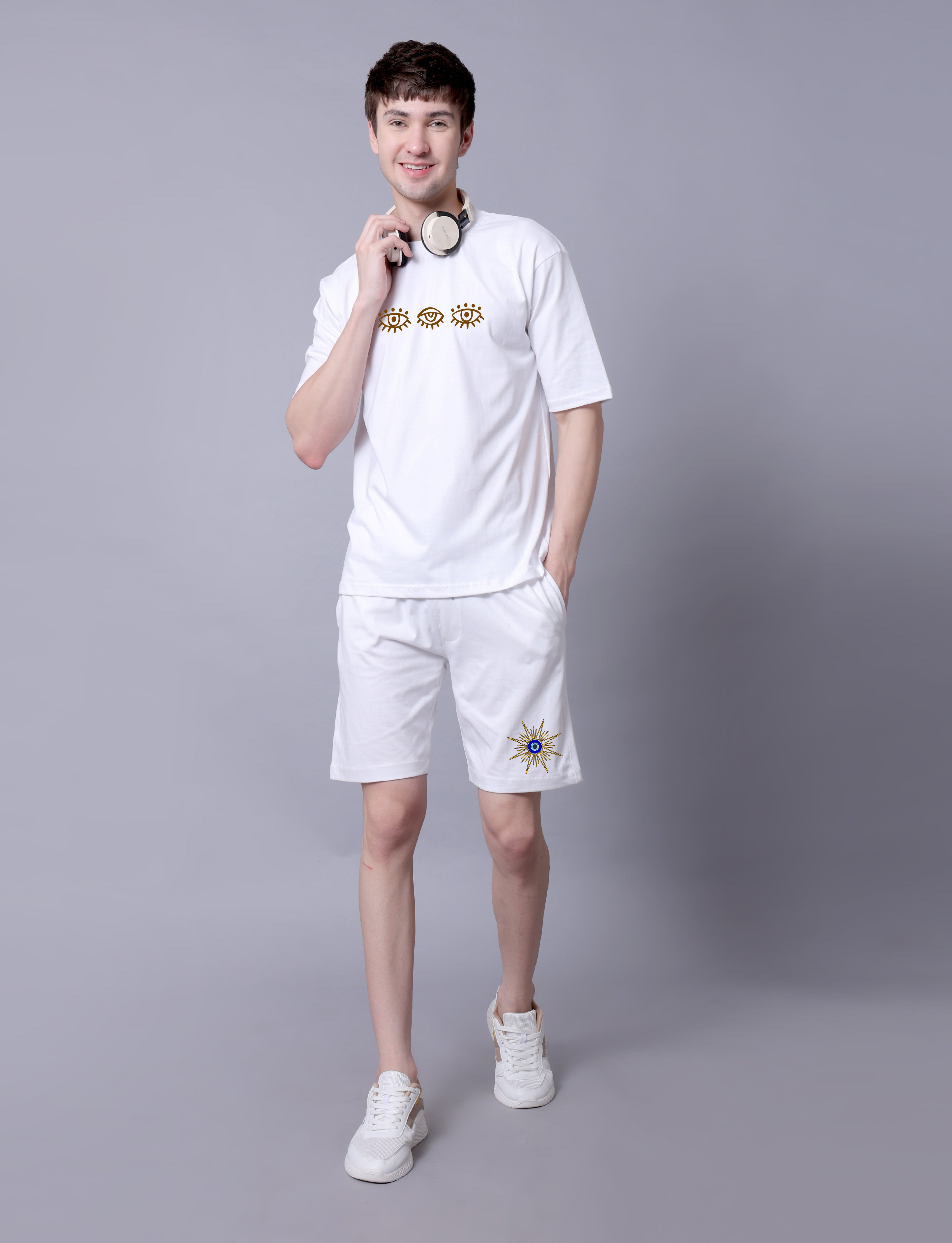 Eyes Mens Co-Ord Set With Shorts