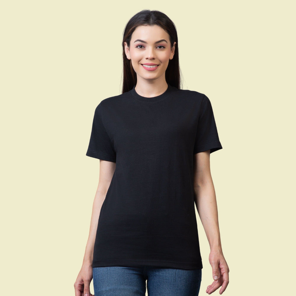 Classic Comfort: Premium Black Unisex Cotton T-Shirt