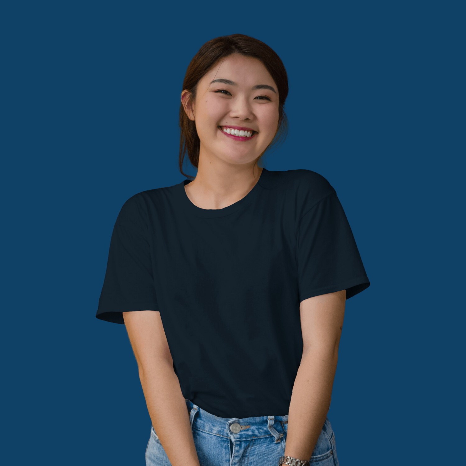 Solid Pack of 7 Half Sleeves Crew Neck