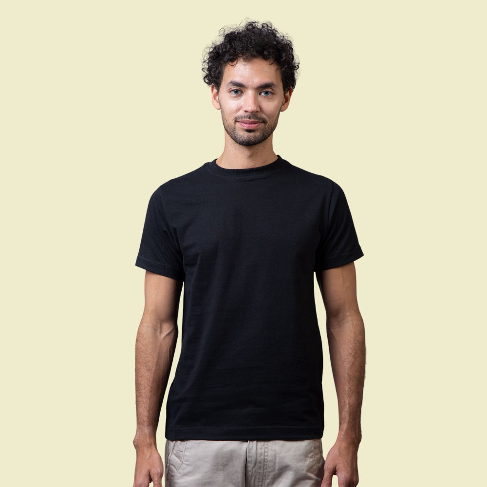 Classic Comfort: Premium Black Unisex Cotton T-Shirt