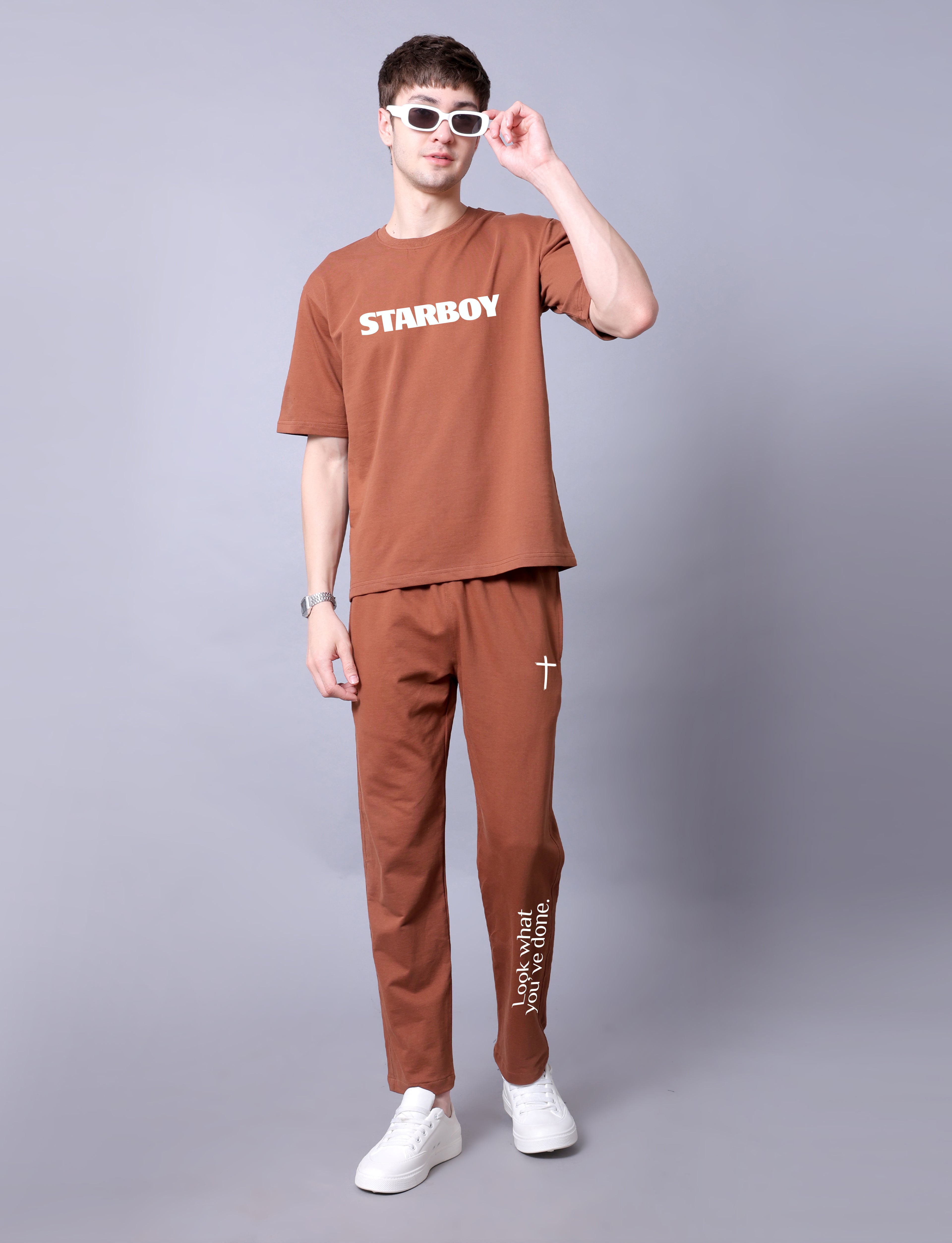 Starboy Men Co-Ord Set - Oversized Tee With Jogger
