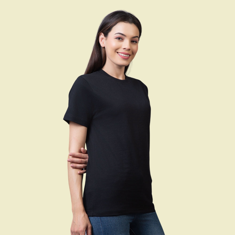 Classic Comfort: Premium Black Unisex Cotton T-Shirt