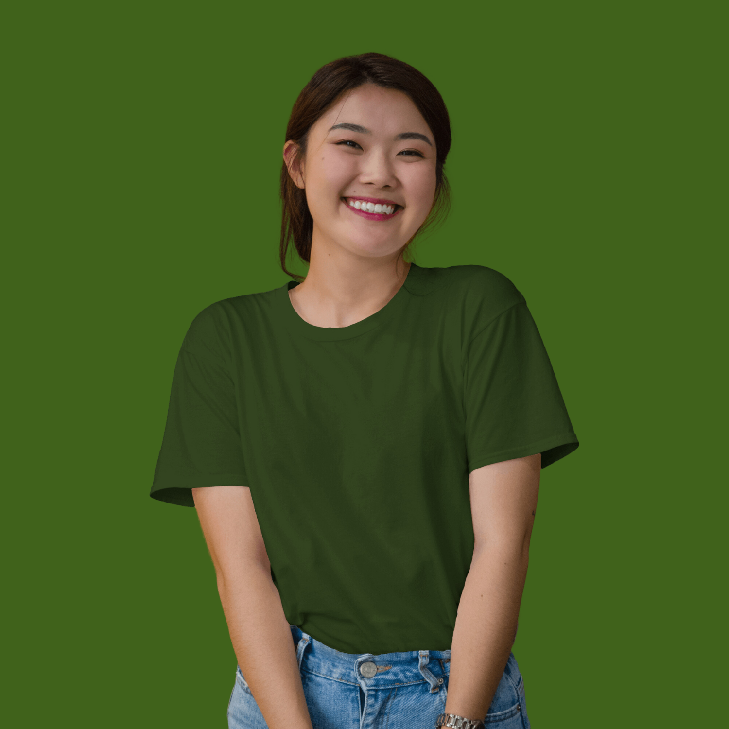 Solid Pack of 7 Half Sleeves Crew Neck