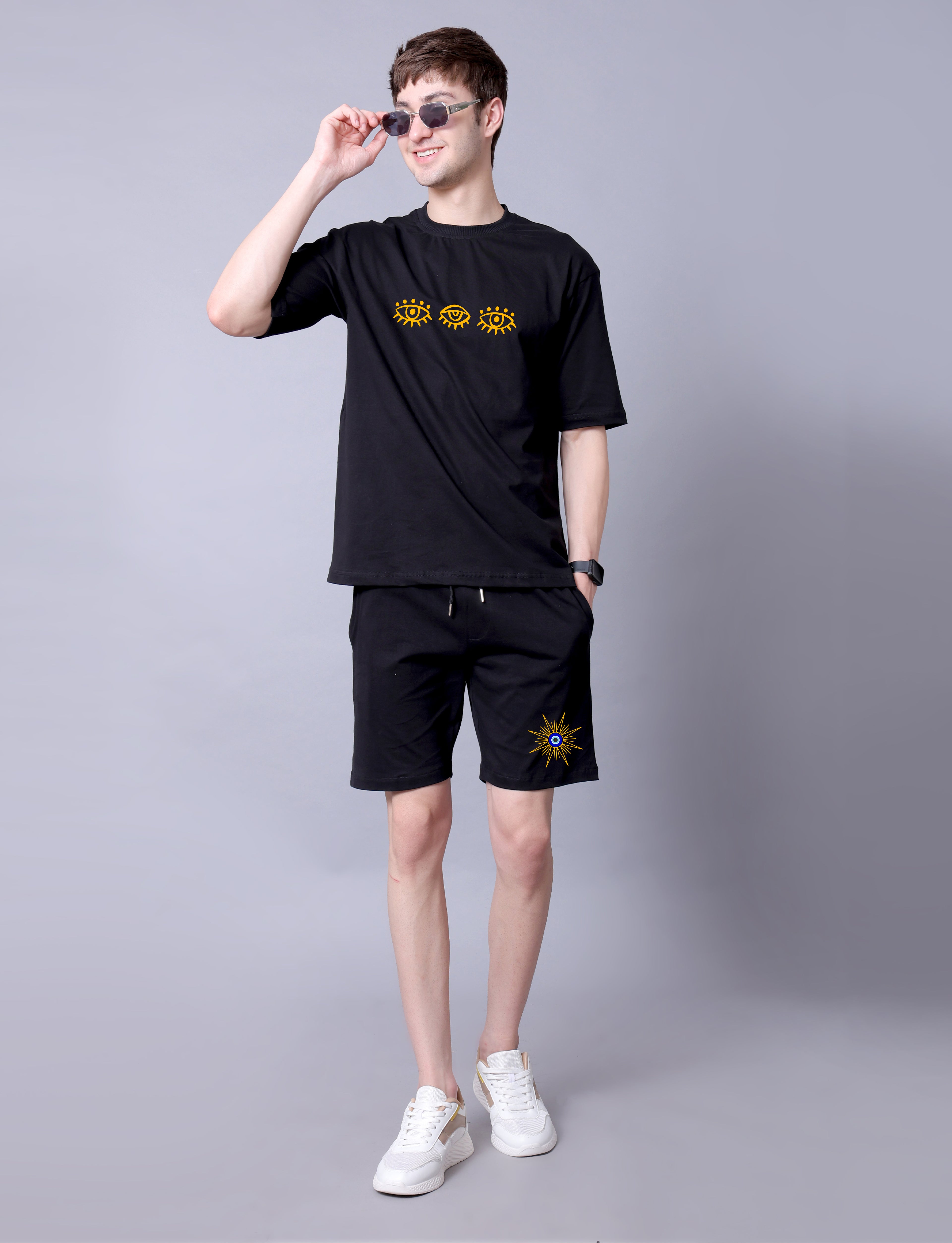 Eyes Mens Co-Ord Set With Shorts