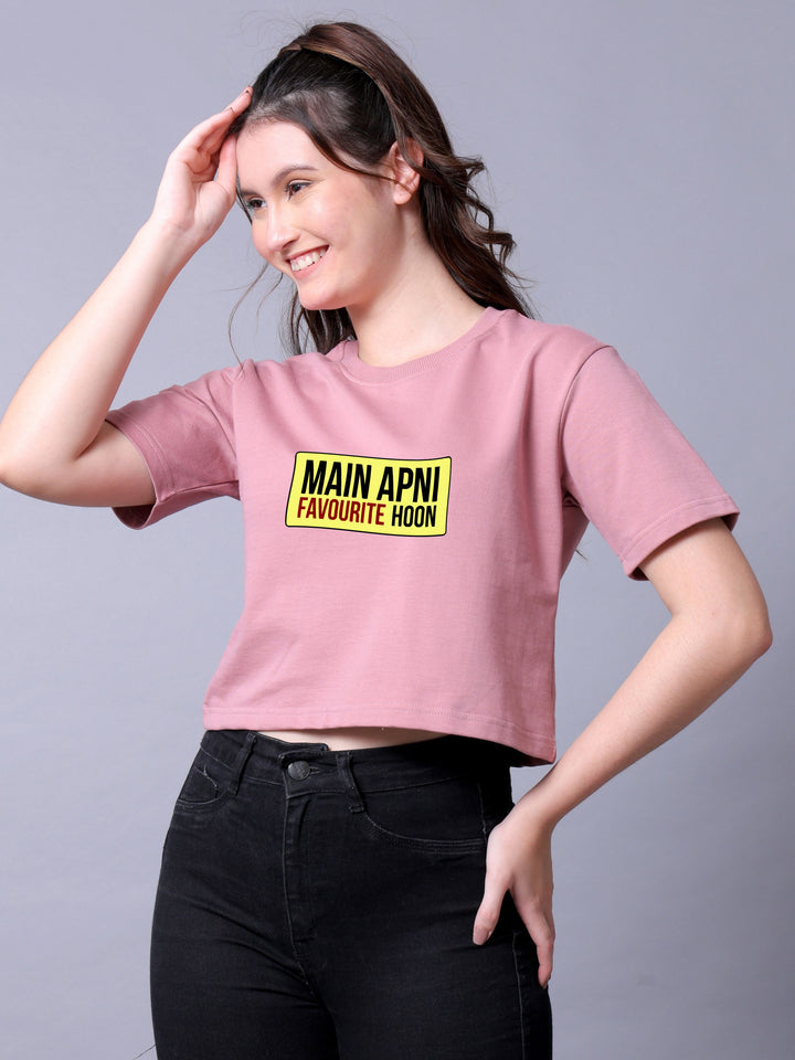 Mai Apni Favourite Hu Women Crop Top