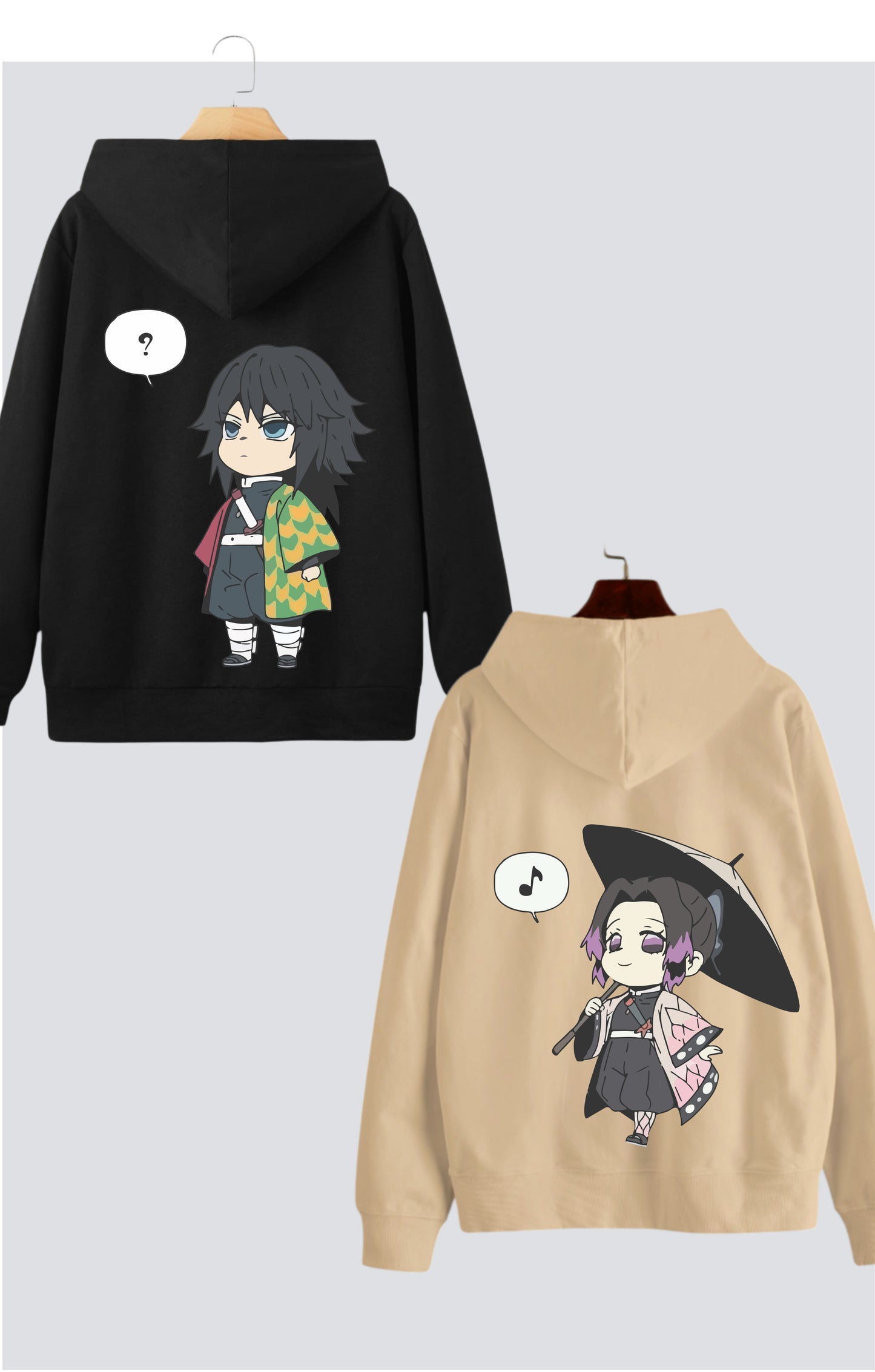 Demon Slayer Edition Oversized Drop Shoulder Hoodies - Pack of 2