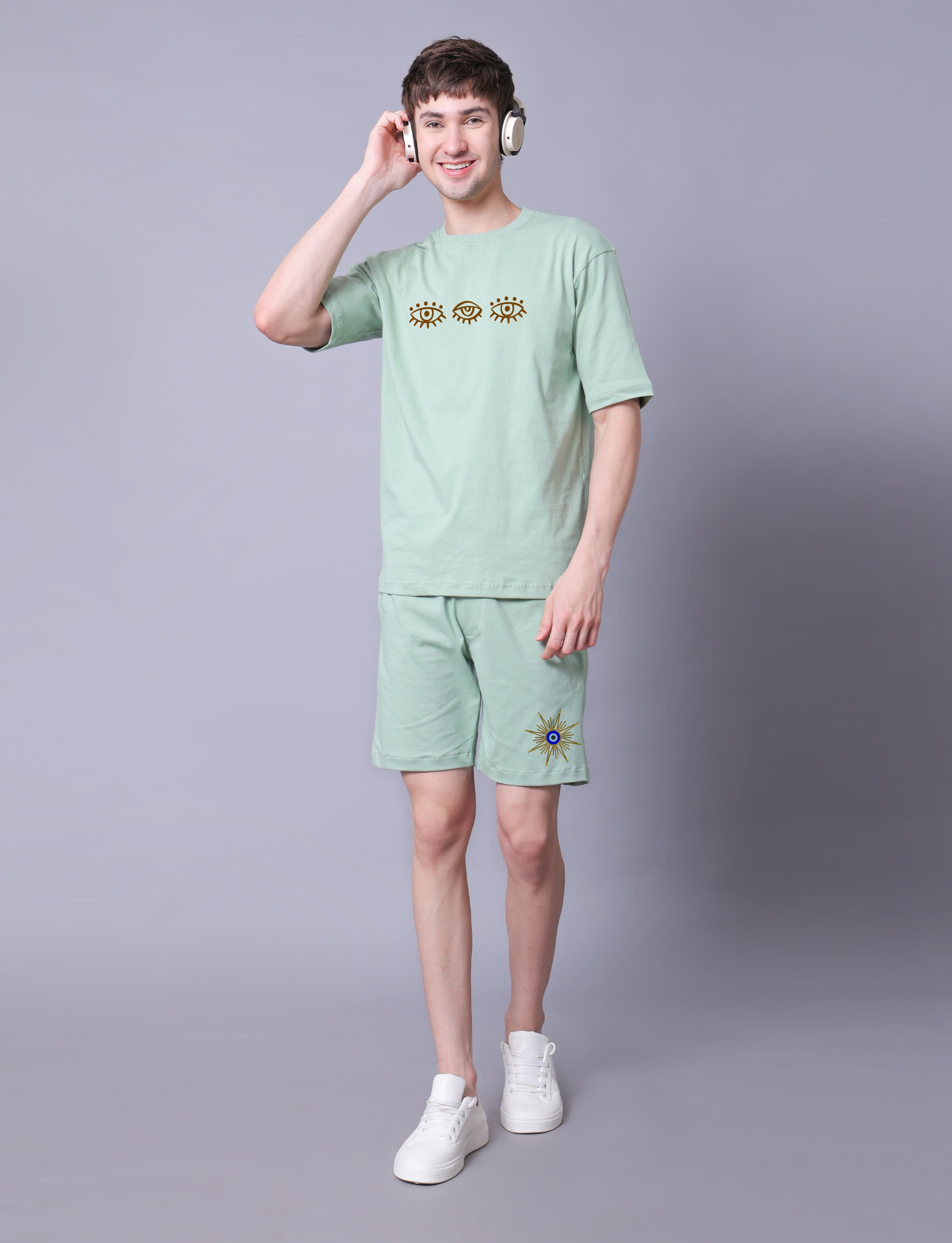 Eyes Mens Co-Ord Set With Shorts
