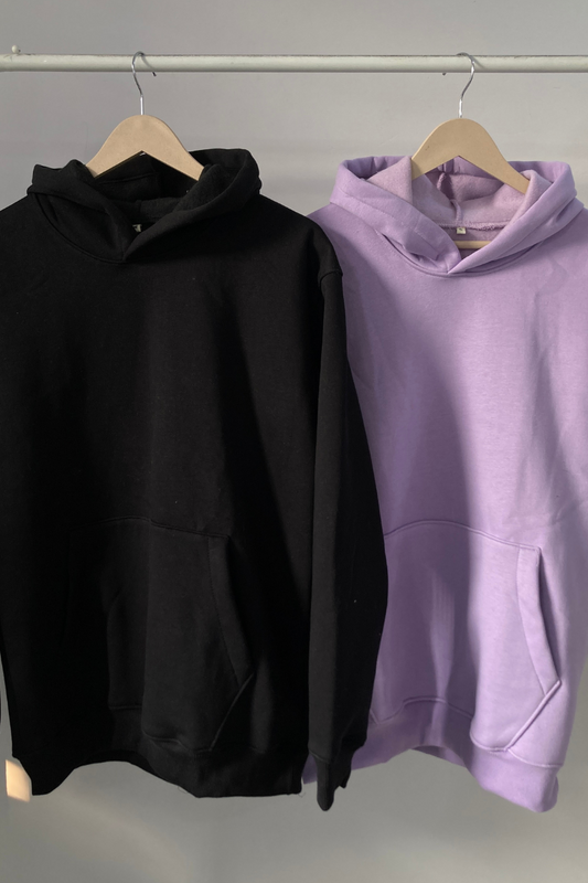 Essential Duo Oversized Drop Shoulder Hoodies - Pack of 2