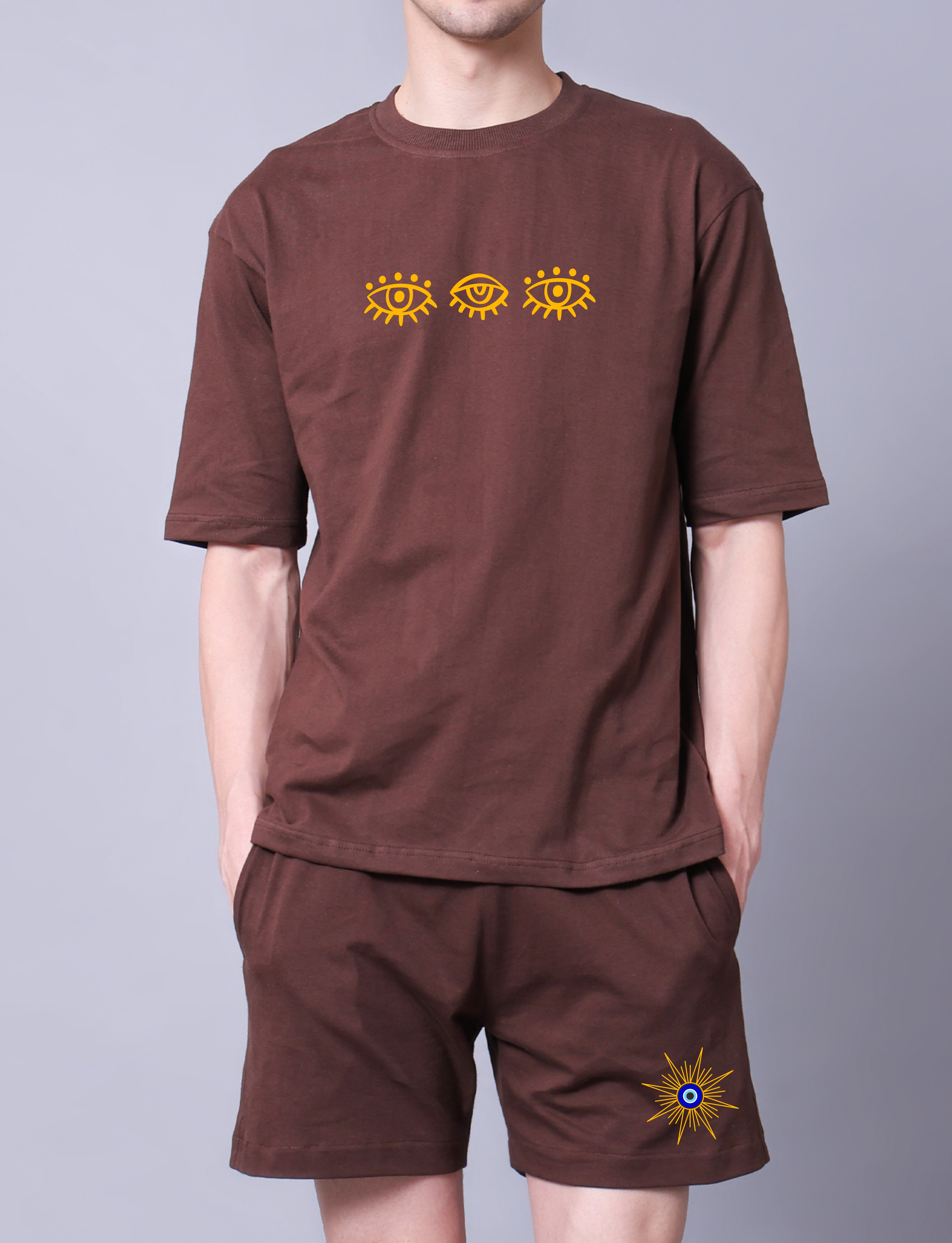 Eyes Mens Co-Ord Set With Shorts