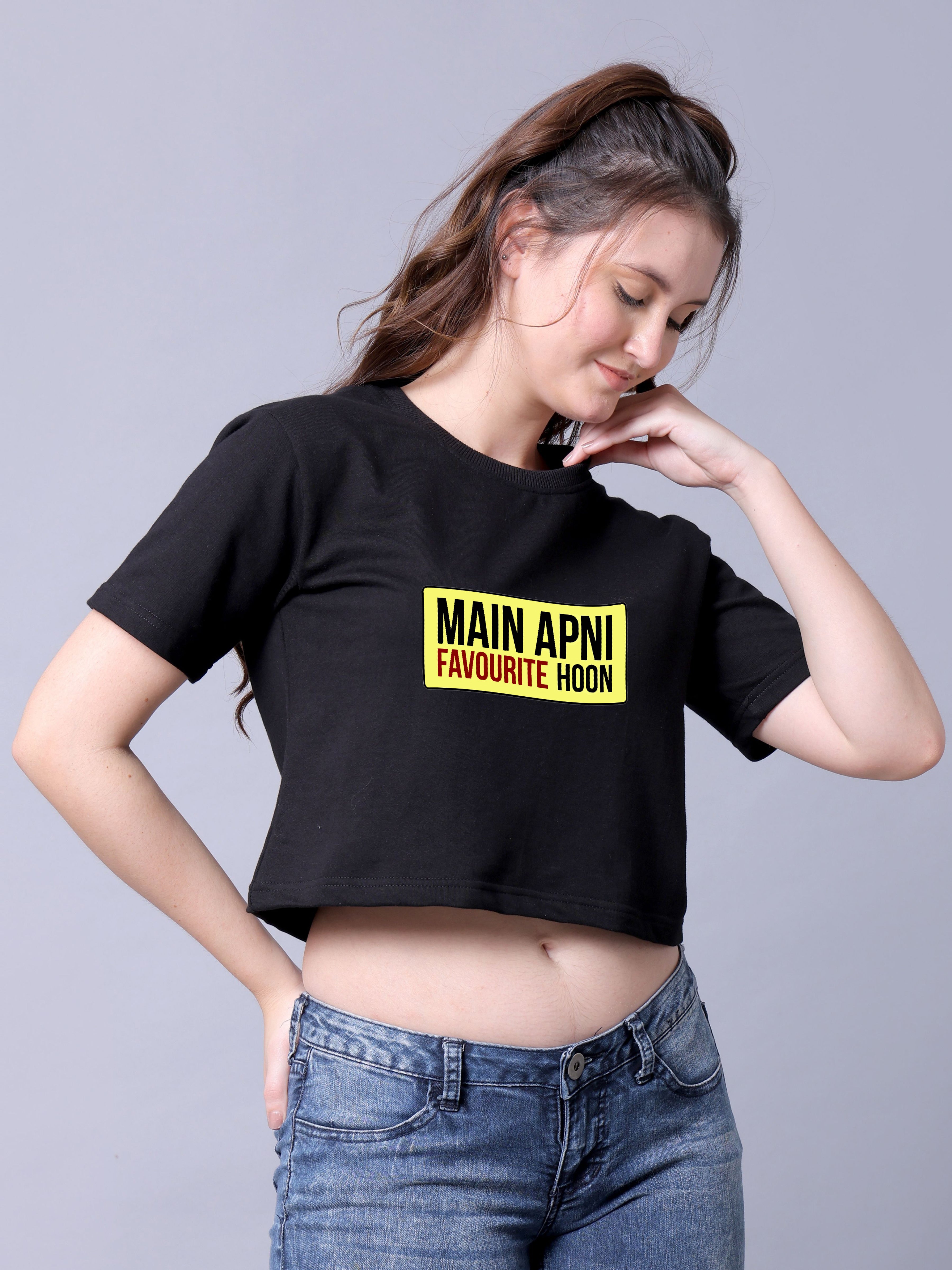 Mai Apni Favourite Hu Women Crop Top