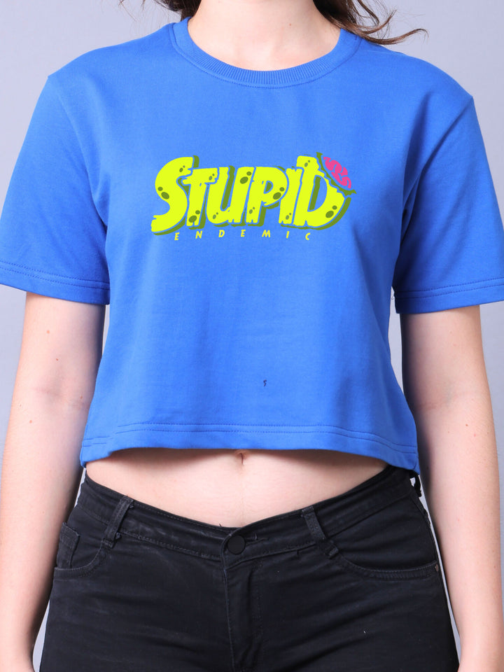 Stupid Endemic Women Crop Top