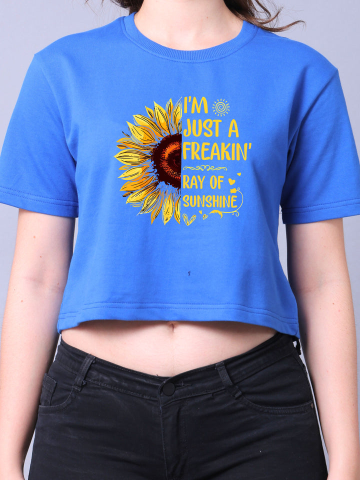 Sunflower Women Crop Top