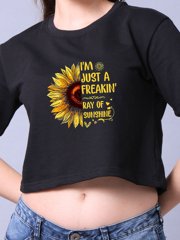Sunflower Women Crop Top