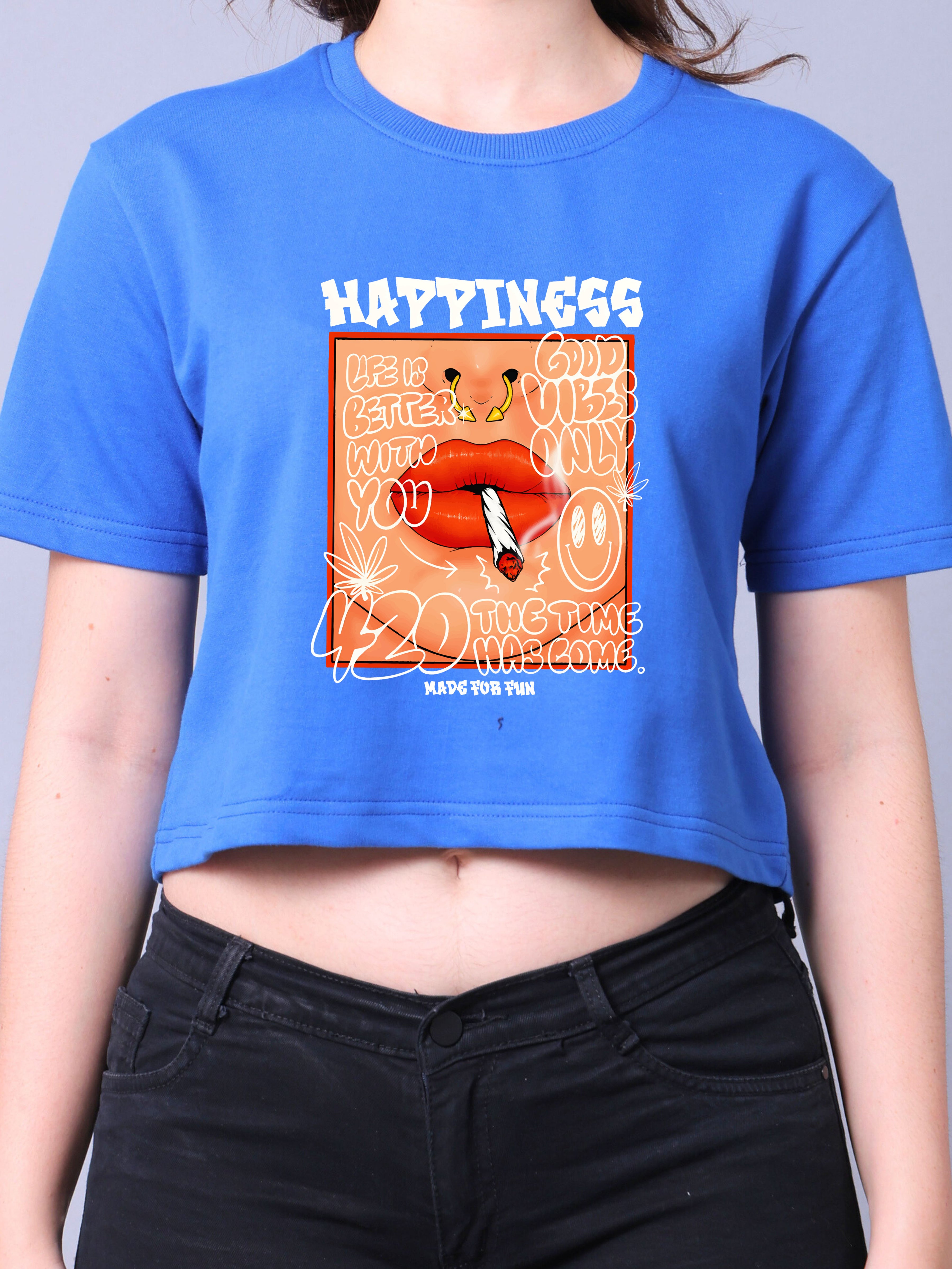 Happiness Women Crop Top