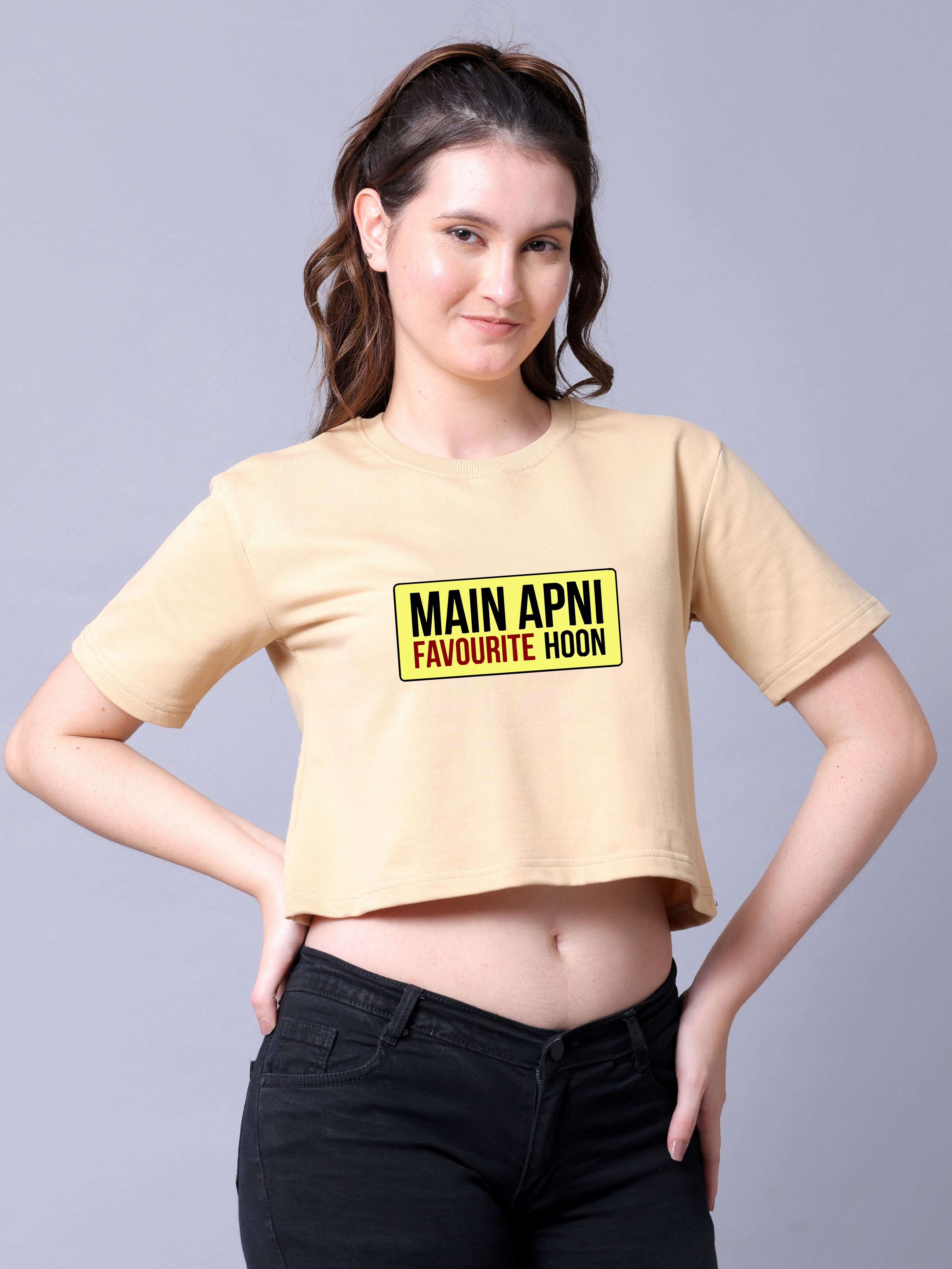 Mai Apni Favourite Hu Women Crop Top