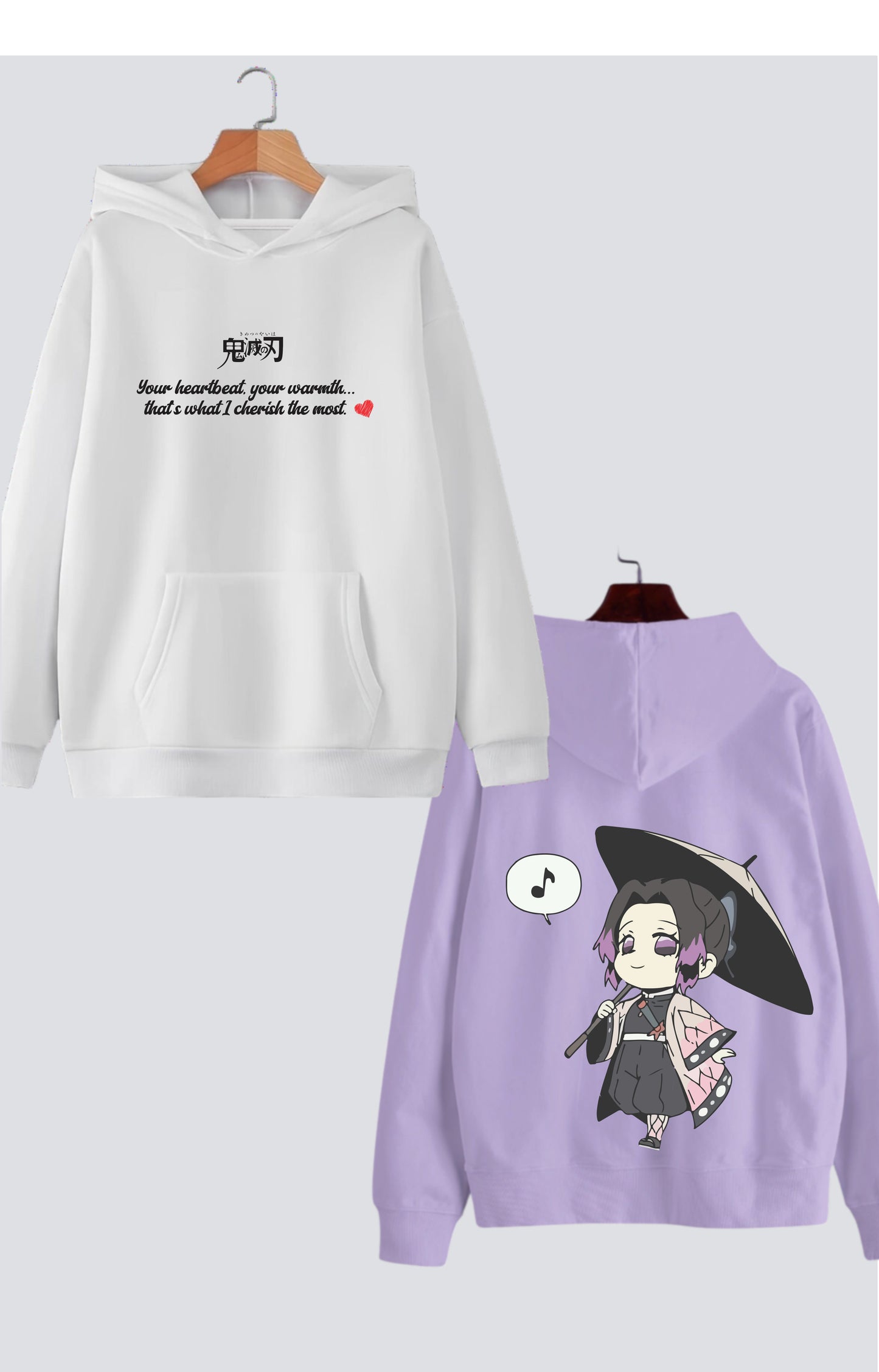 Demon Slayer Edition Oversized Drop Shoulder Hoodies - Pack of 2