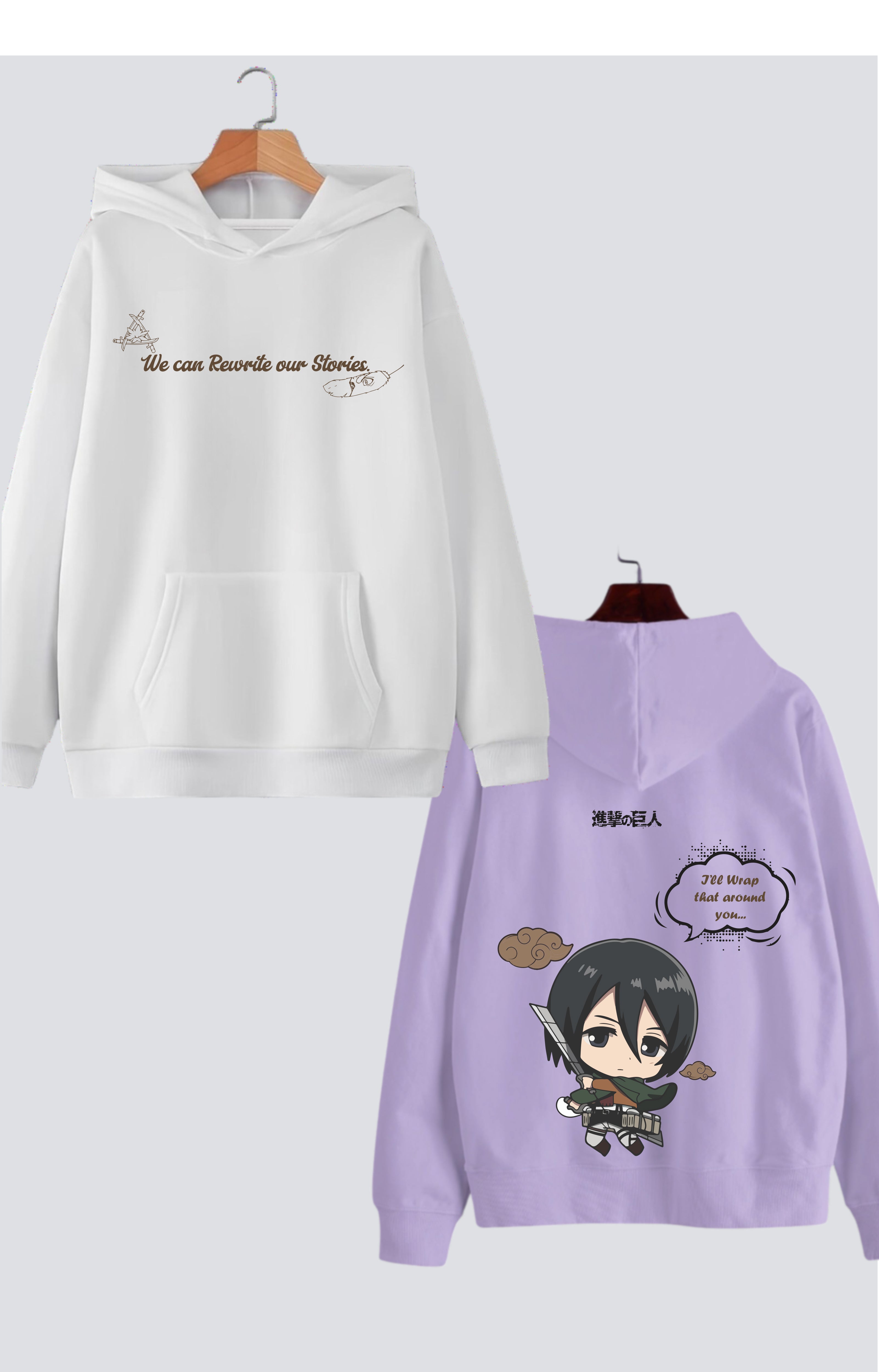 EreMika Edition Oversized Drop Shoulder Hoodies - Pack of 2